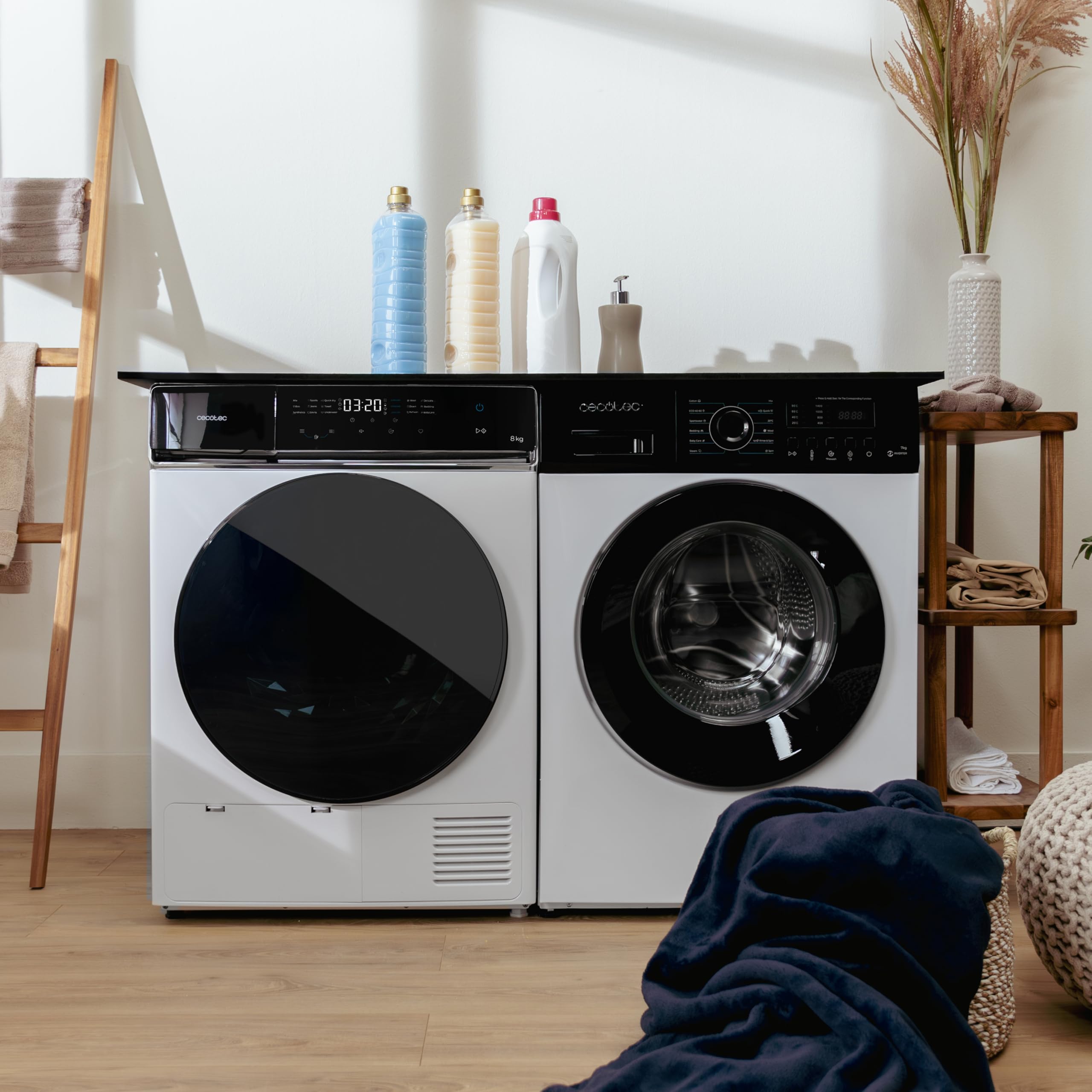 Cecotec Asciugatrice a Pompa di Calore 8 kg Bolero DressCode Dry 8400, Classe A++. 15 Programmi, basso Consumo, Full Touch, Asciugatura automatica, facile Stiro, Stop&Go, Delay Start, Bianca