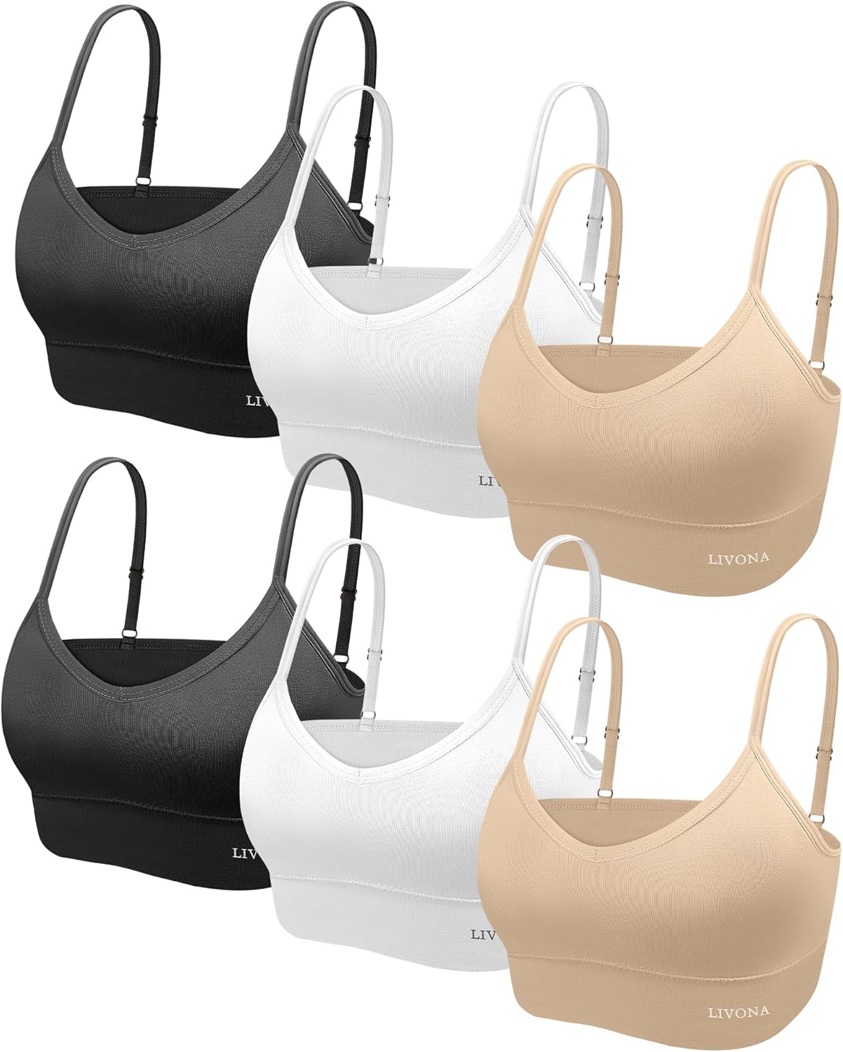 Youth Training Bras for Girls-Sports Bra, Wirefree Bra, Padded Everyday Bra Bralette,Crop Cami Tank Top (6-14)
