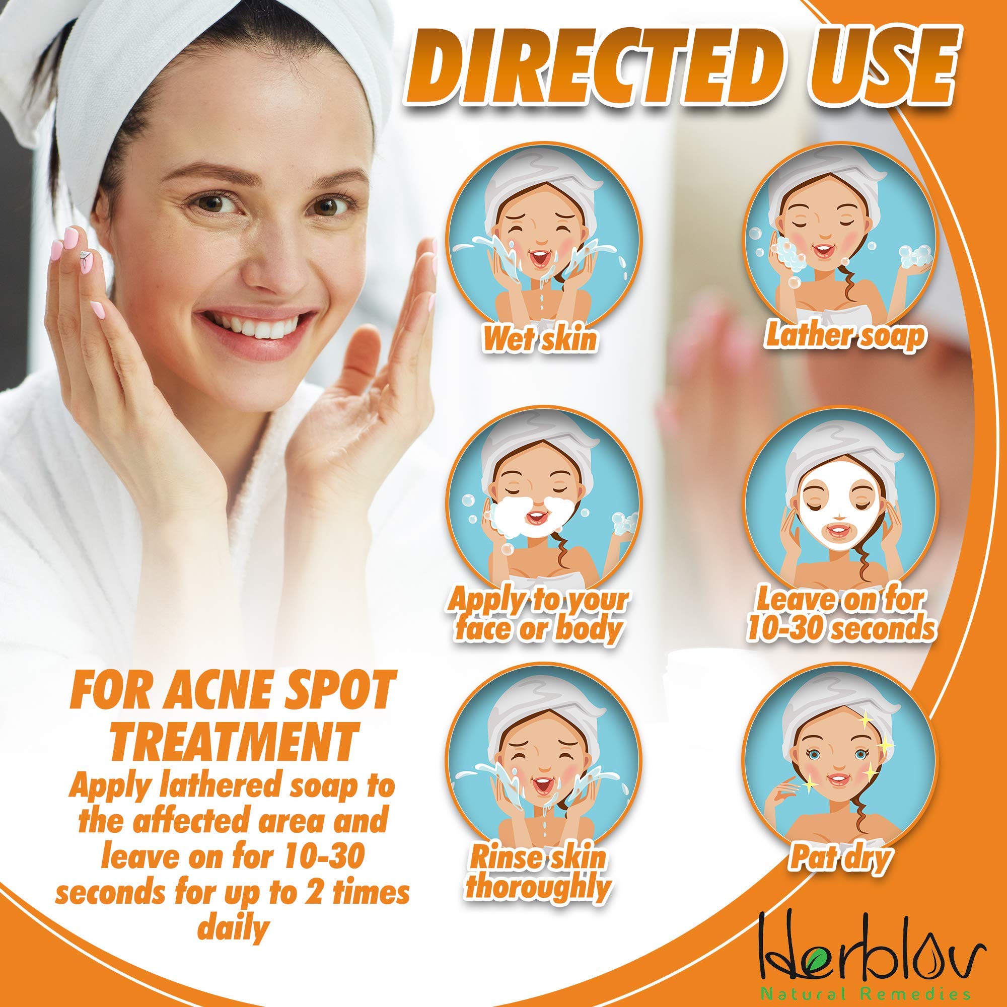 Herblov Turmeric Soap Bar for Face & Body Natural Turmeric Skin Soap