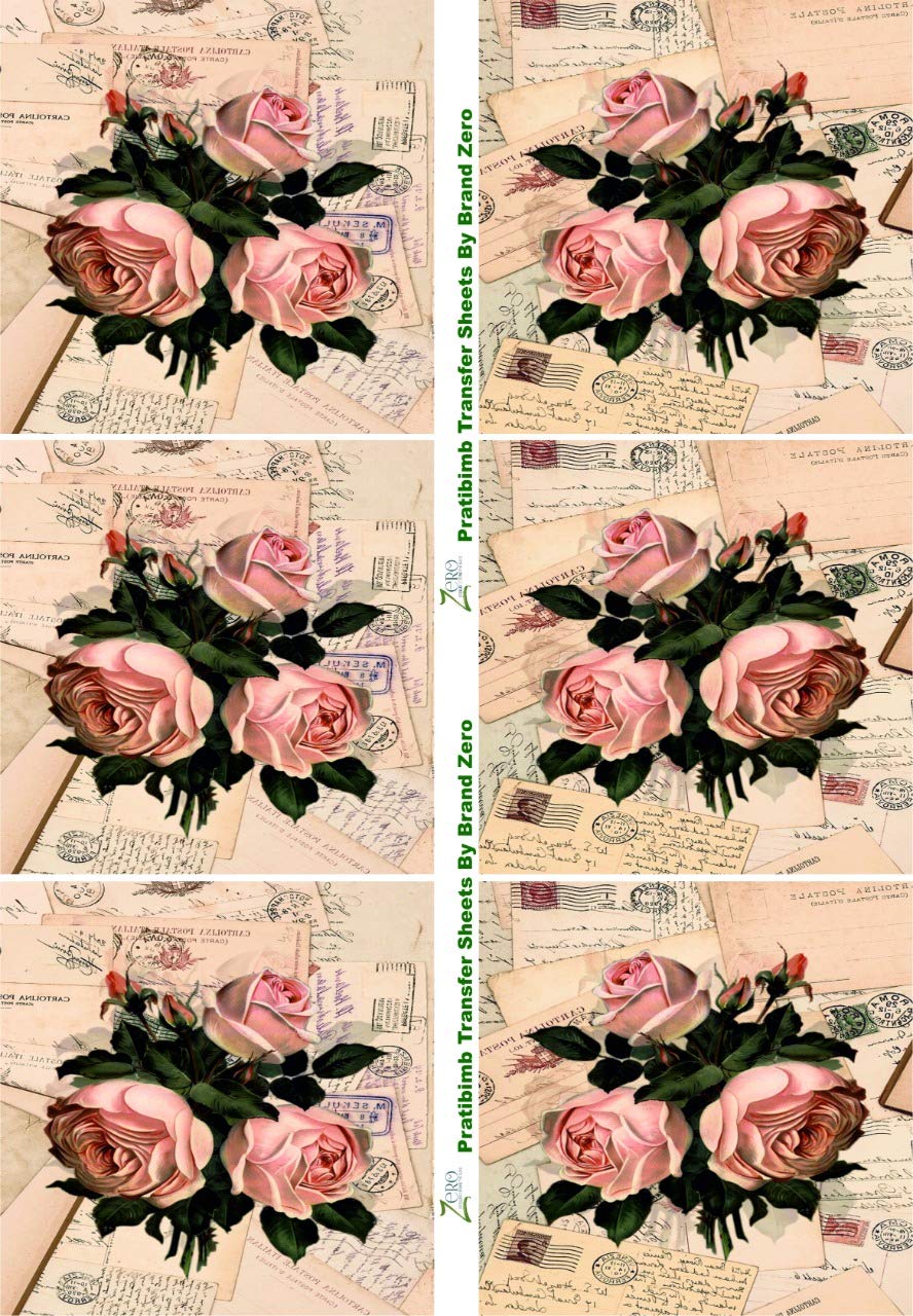 Zero Brand Pratibimb Transfer Sheets - Vintage Roses