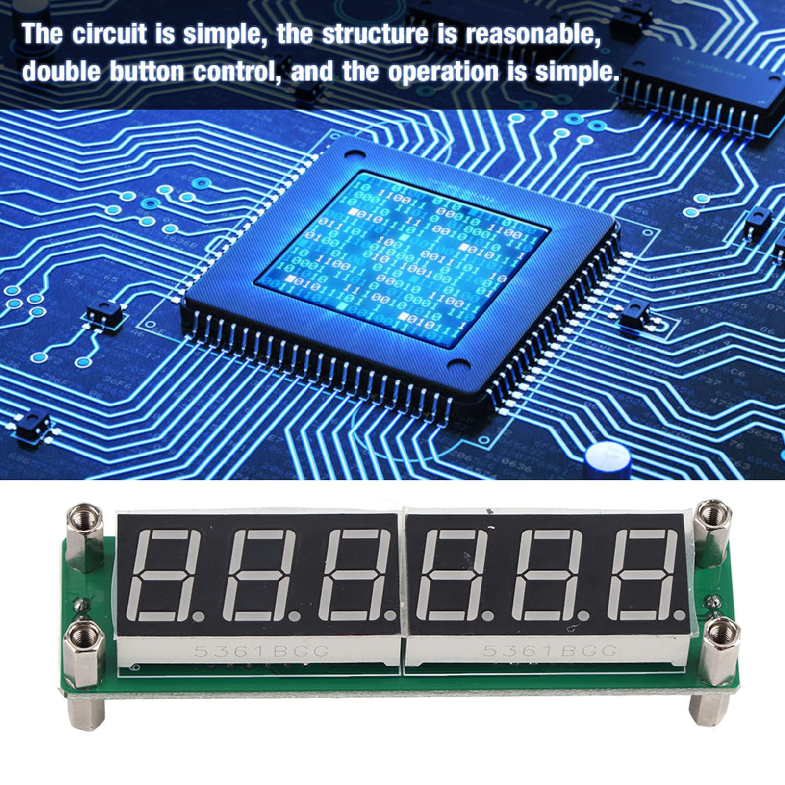 PLJ-6LEDH LED Display Digital Frequency Counter 1MHz- 1000MHz (Backlit Font Green)