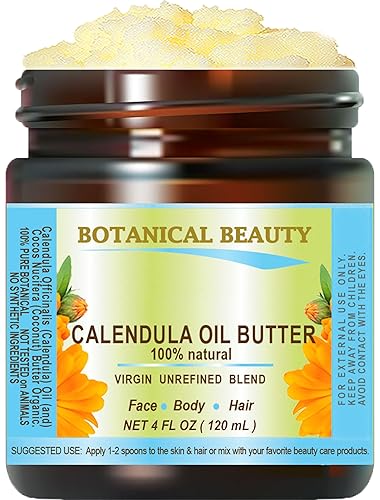 Aceite de caléndula orgánico Mantequilla de caléndula Officinalis Aceite de caléndula 100 puro natural para cara piel cuerpo cabello uñas cuidado de