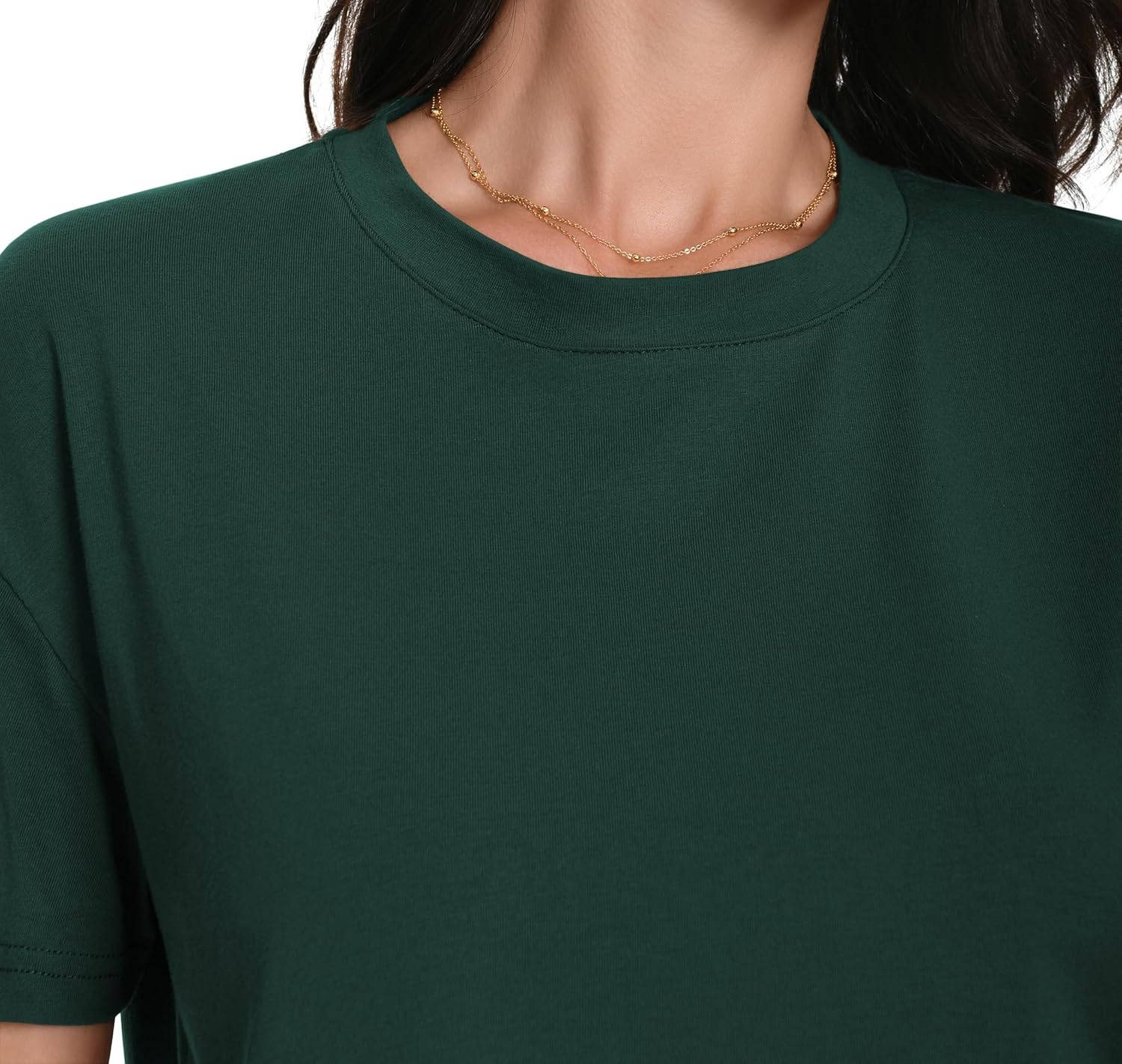 Workout Crop Tops Oversized Tshirts for Women Drop Shoulder Cotton Short Sleeve Tees Boxy Yoga Shirts 2026 - Image 4