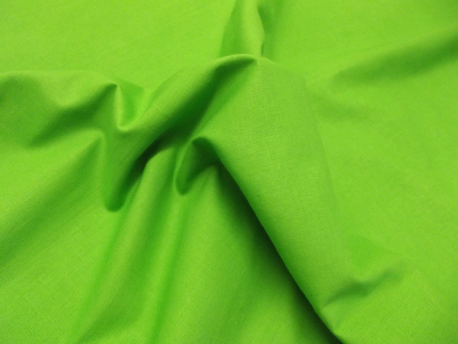Tissu pur coton uni 60 SQ grand format 10 mètres couleur limette intense