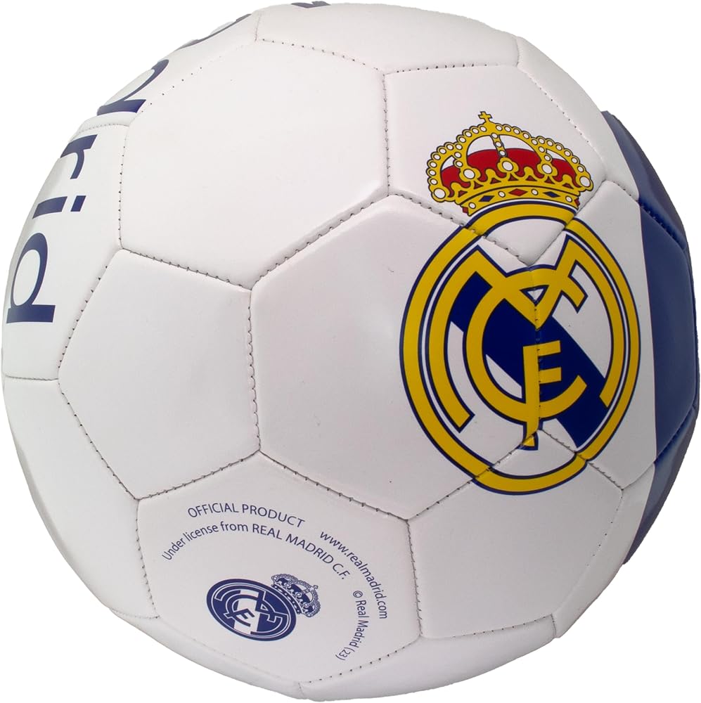 Maccabi Art Official Real Madrid Soccer Ball, Size 5 Football, Authentic Club Logo, Premium Fan Collectible for Training, Play & Display