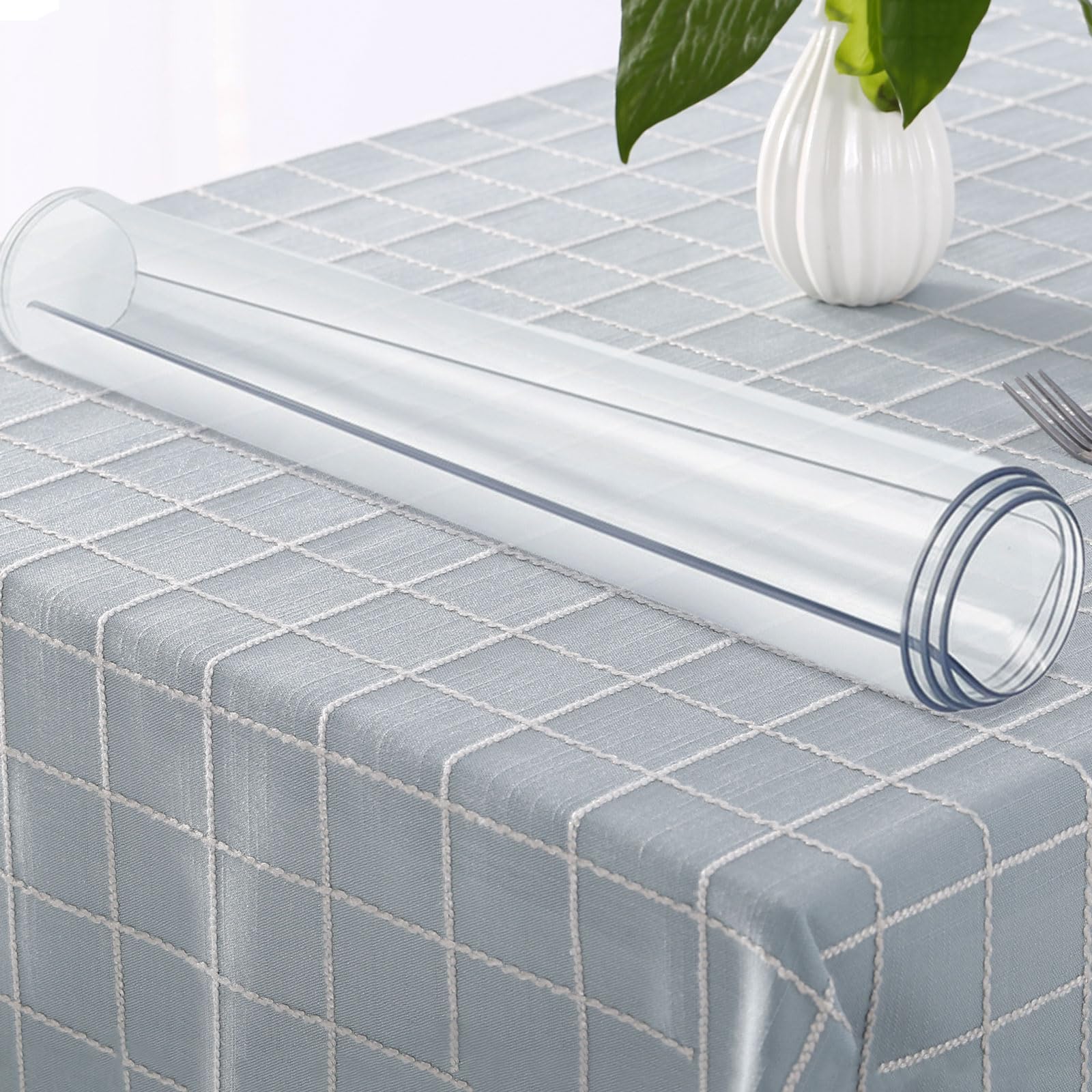 Jisrcha Tovaglia Trasparente Plastificata, 1 Pezzo Copritavolo Impermeabile e Lavabile per Tavolo Picnic in Famiglia e Eventi all'Aperto (160x90)