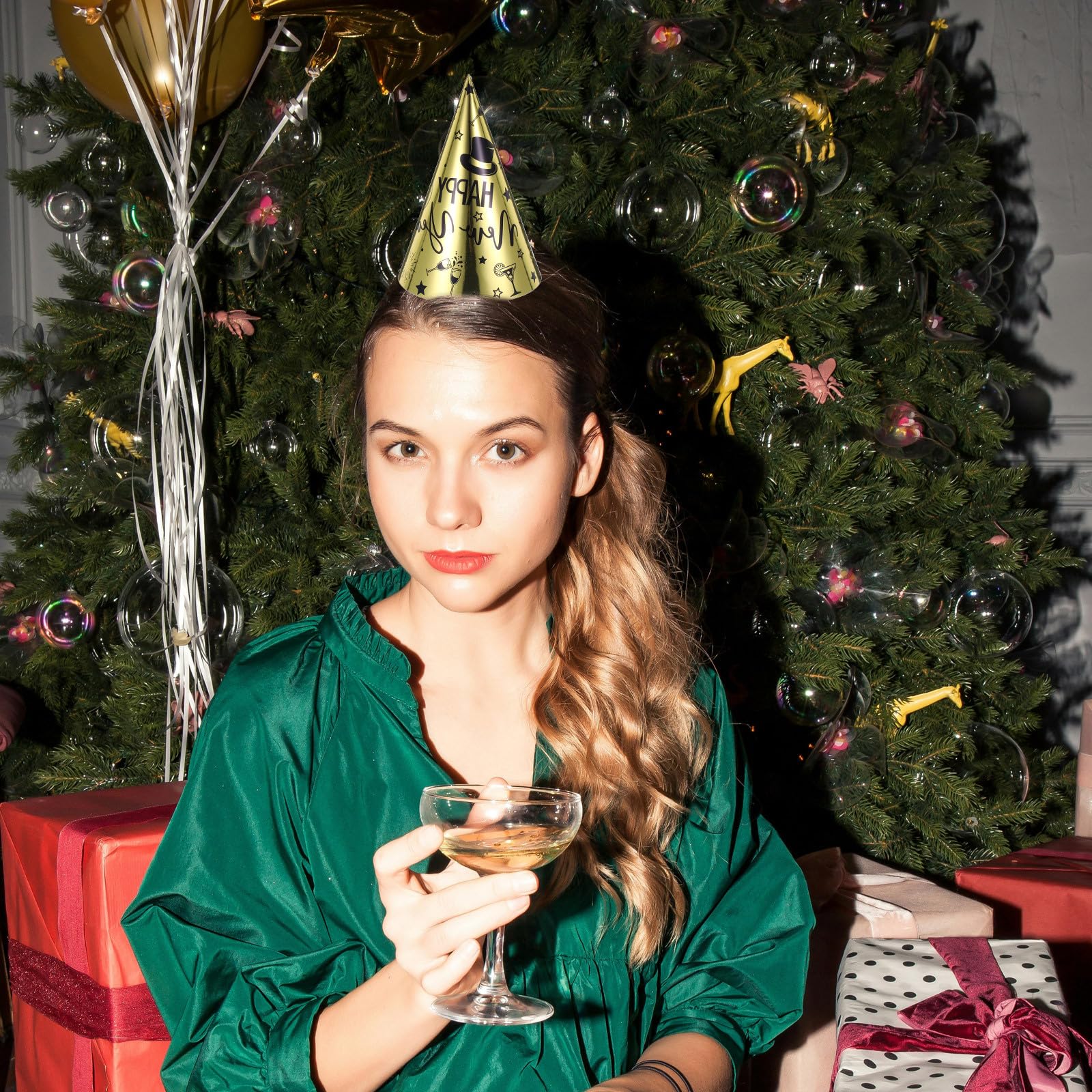 30 pezzi Cappelli Cono per Festa di Capodanno e Colorata Adatti per Adulti Decorazioni Festive per Capodanno