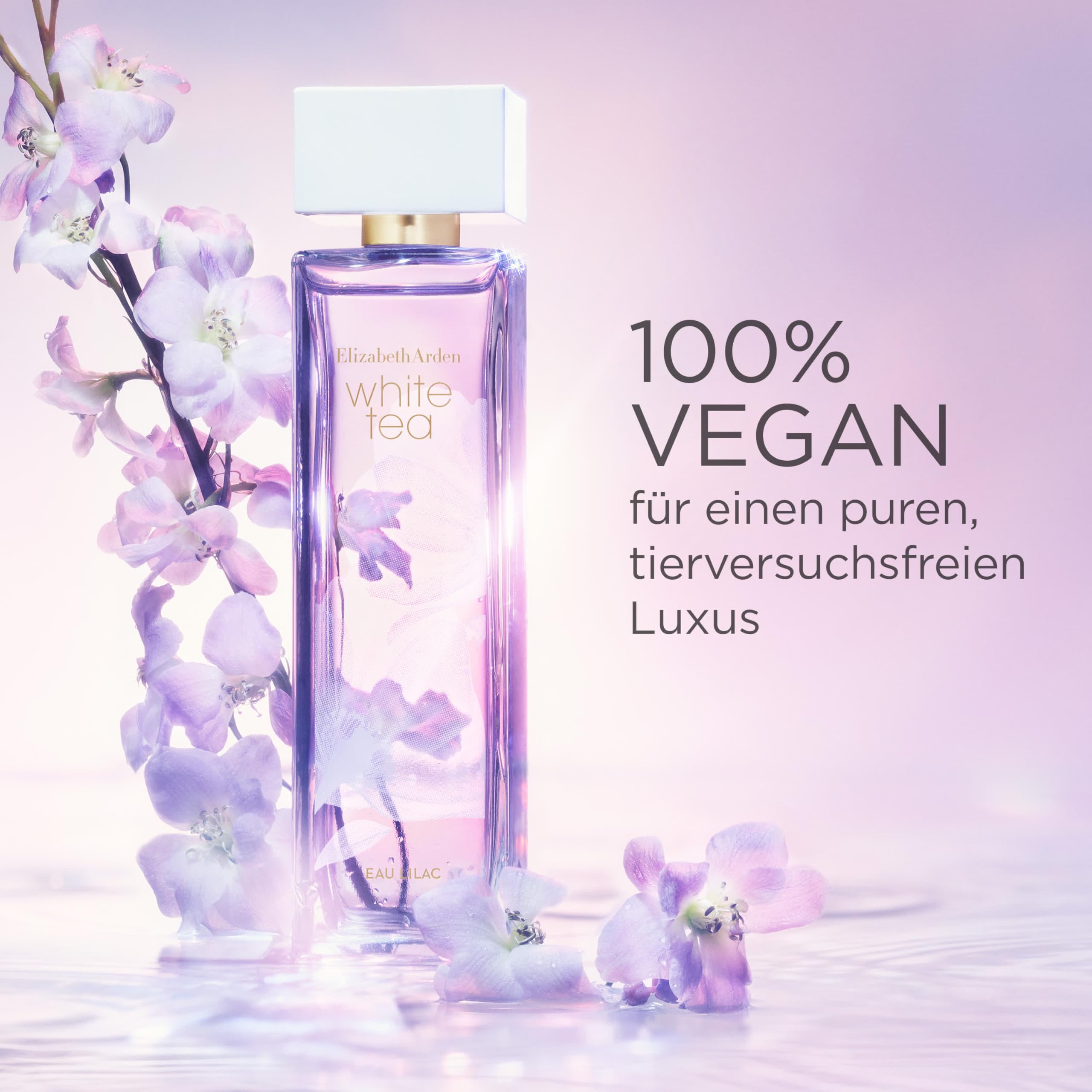 Elizabeth Arden – White Tea Eau Lilac, Eau de Toilette, Blumige und Moschusartige Duftnote mit Mandarine, Weißem Tee, Violettem Flieder und Moschus, Damenparfum, 100 ml