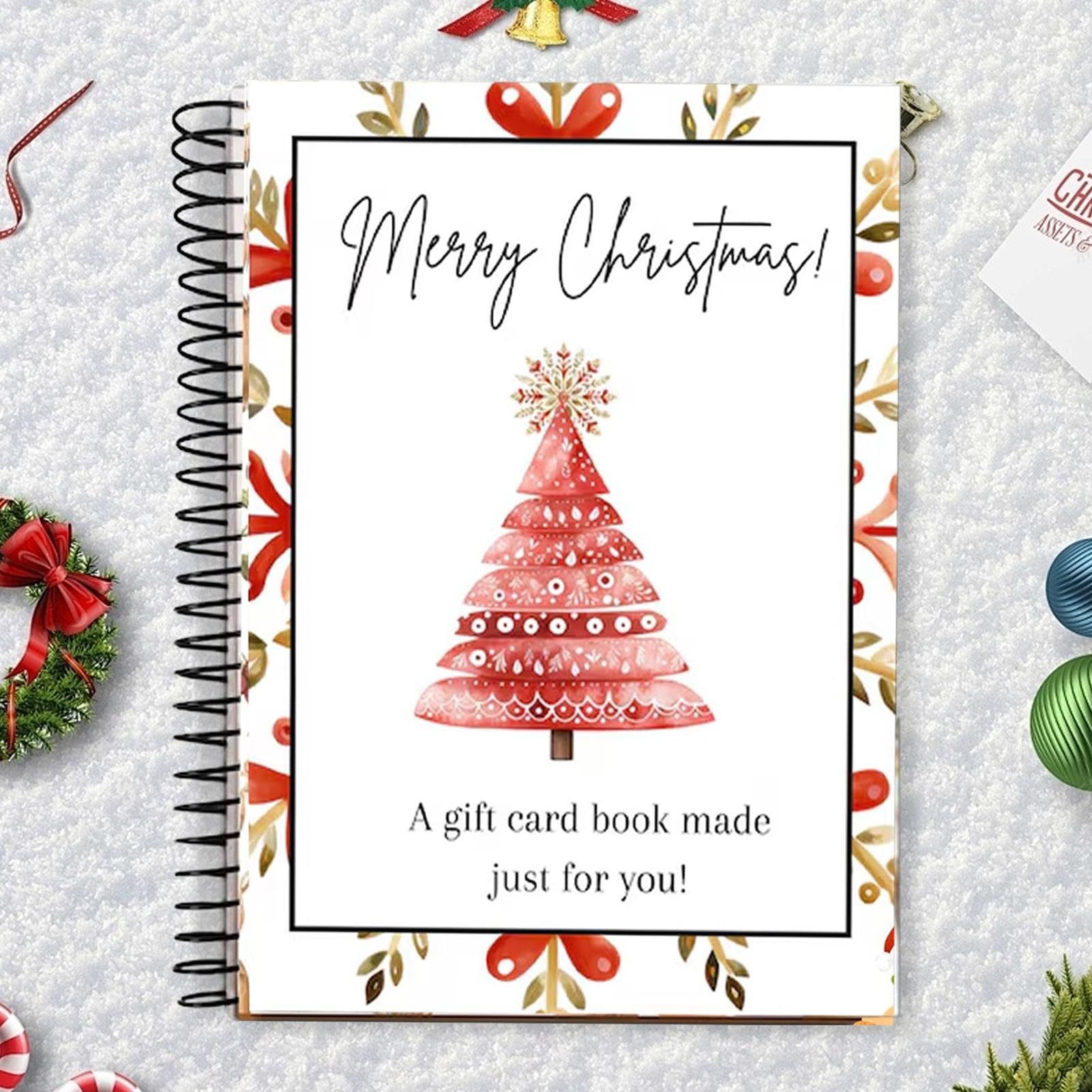Christmas Card Holder Organizer, Christmas Card Storage Book
