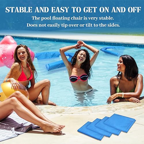 Miniatura 5 de Honoson Flotadores flotantes de malla de 6 piezas, silla de malla, fideos de piscina, juegos de piscina, fideos de piscina, juguetes de piscina,