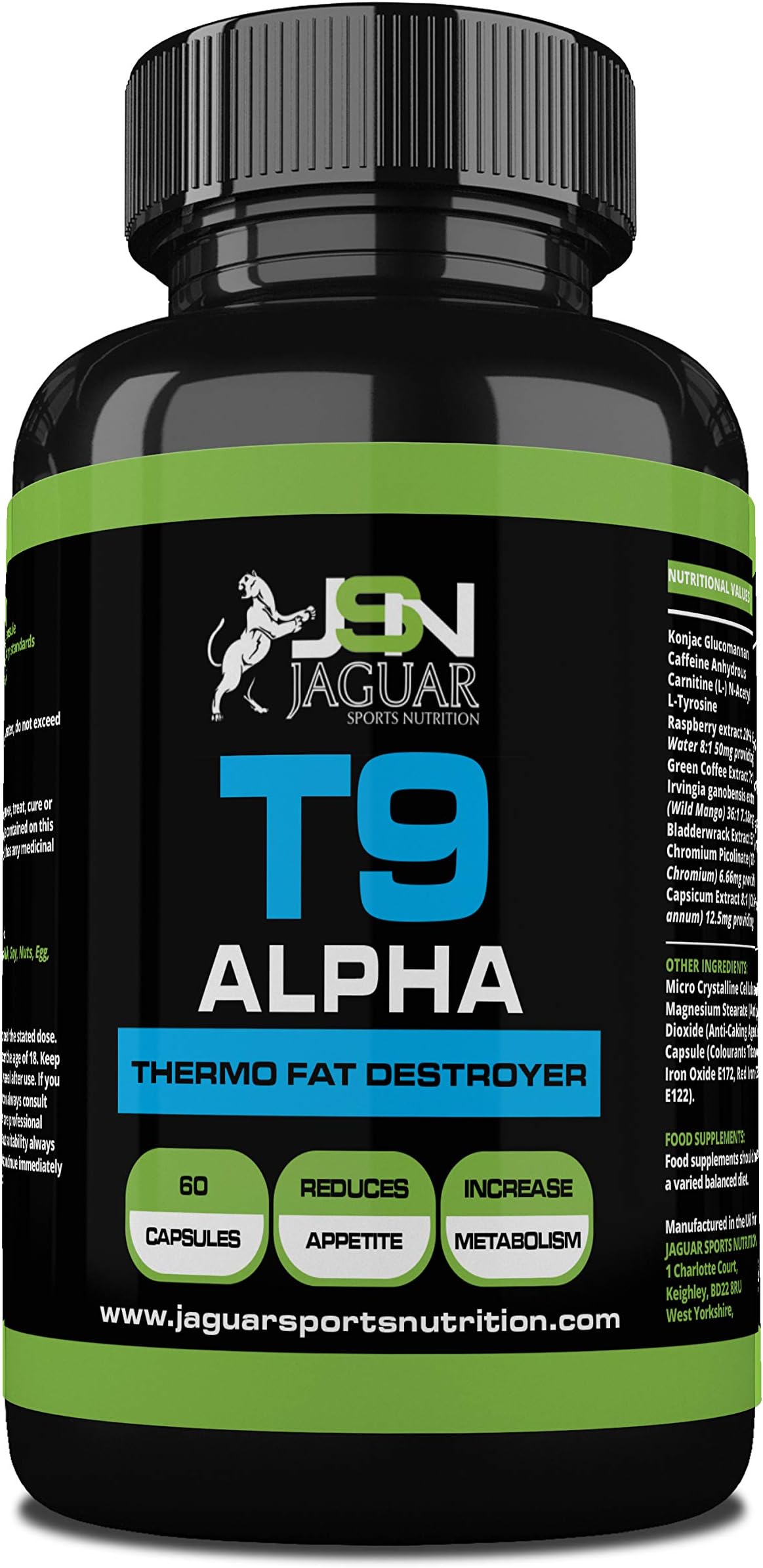 JSN Nutrition - T9 Alpha (60 Capsules) *Strongest Weight Loss Pills* *Fat Burner* *Strong Diet Slimming Tablets*