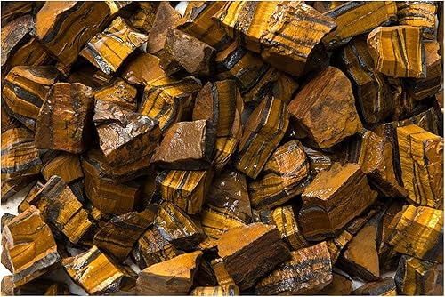 Miniatura 2 de GEMHUB Piedras en bruto de grado AAA de ojo de tigre dorado de Sudáfrica, cristales naturales crudos a granel para rodar, cabbing, corte, lapidario,