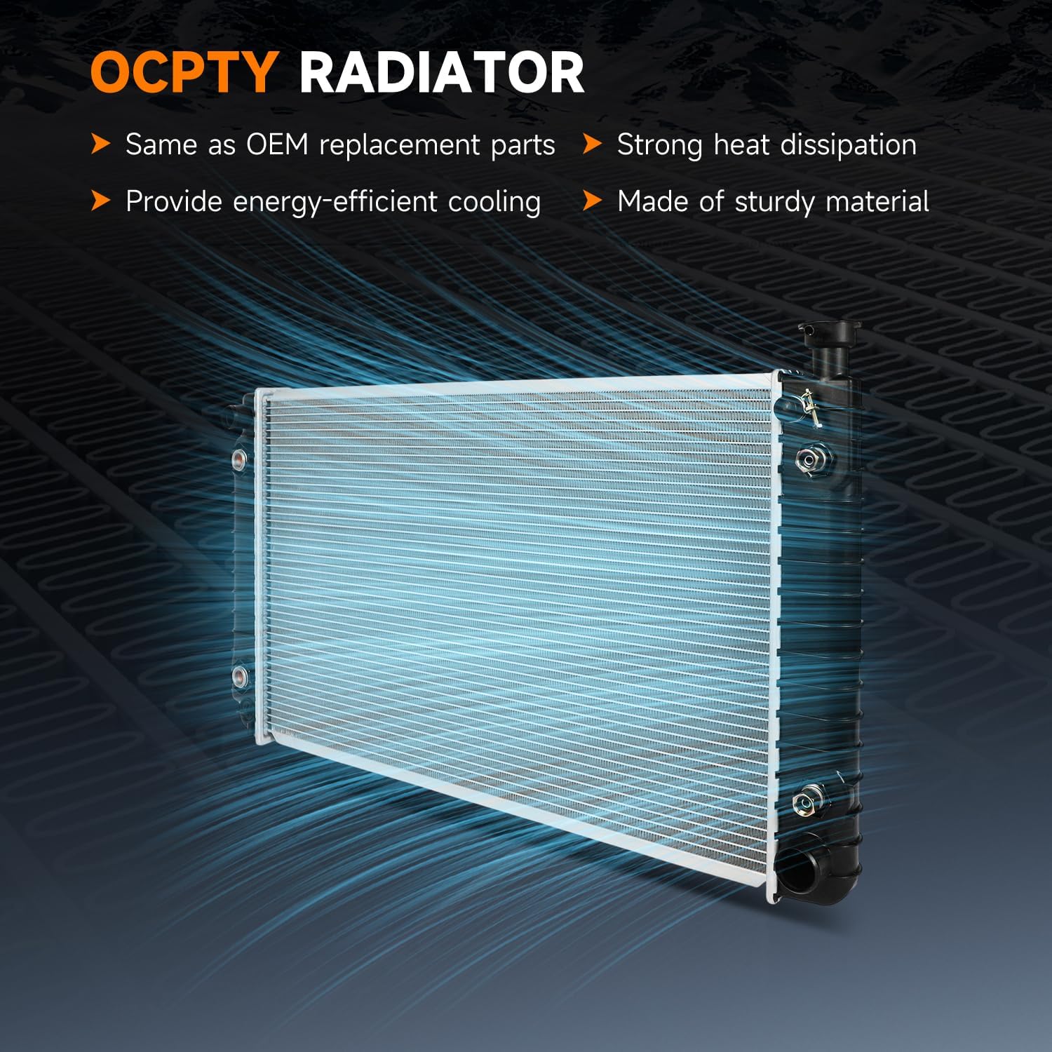 OCPTY 622 Radiator Fit for 1992-1993 for Chevy for Suburban 5.7L1988-1995 for Chevrolet for C1500 5.0L 1988-1994 for Chevrolet for C1500 5.7L Automotive Replacement Engine Radiators