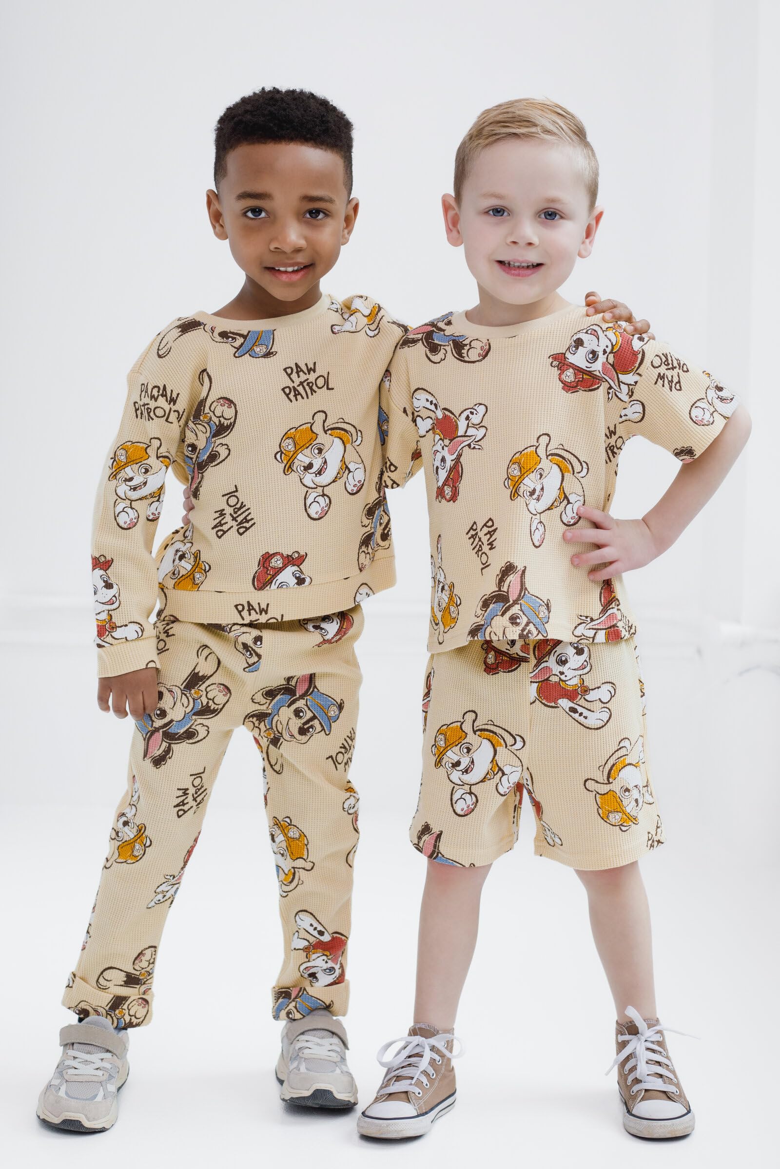 Paw Patrol Conjunto de sudadera de punto gofre y pantalones deportivos para recién nacidos a niños pequeños (0-3 meses - 5)