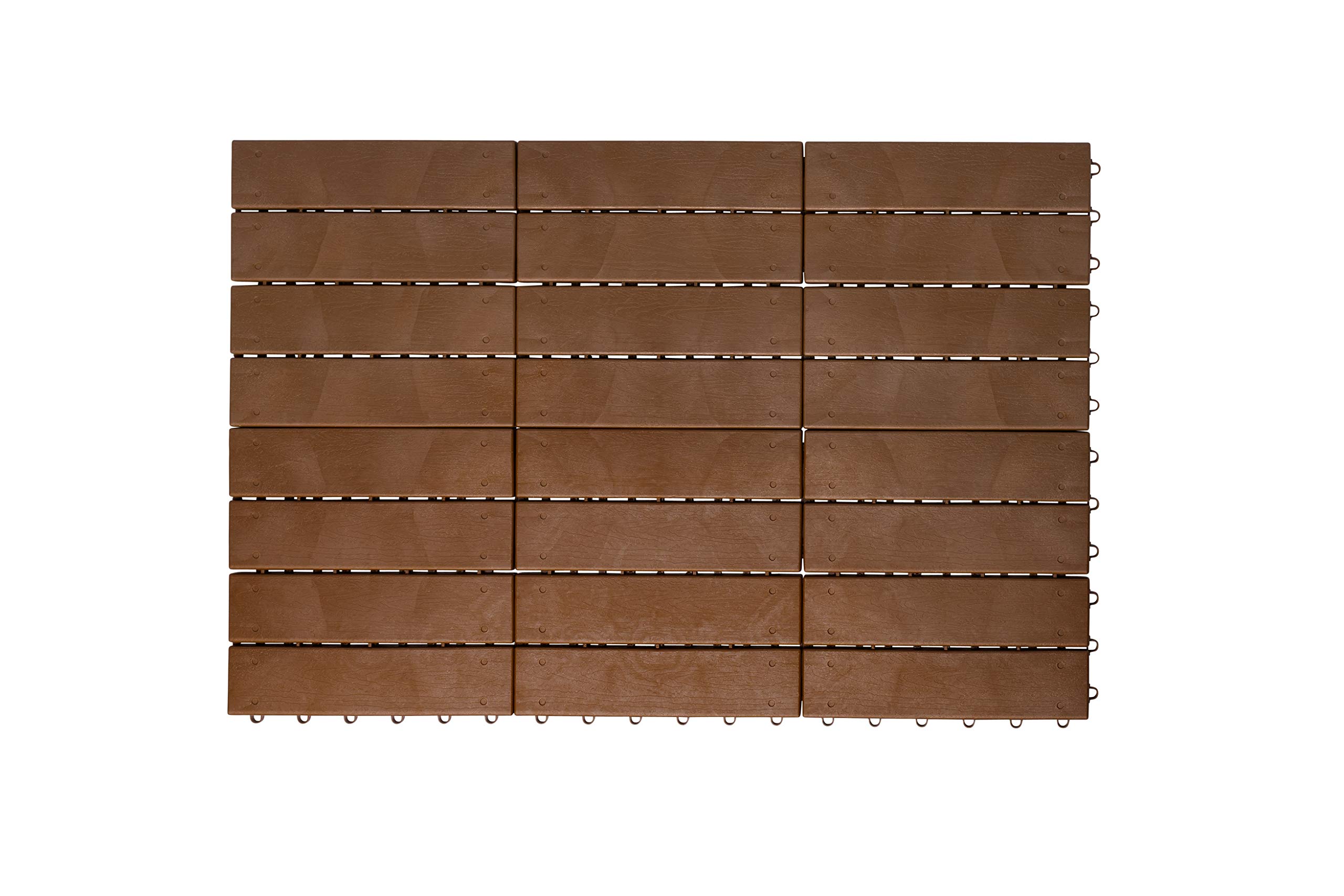 UPP juego de baldosas de jardín, fácil colocación I set de 24 baldosas, losas para patio, terraza, jardín, etc. I impermeables y antideslizantes (6 paneles, 30x30x2cm c/u)