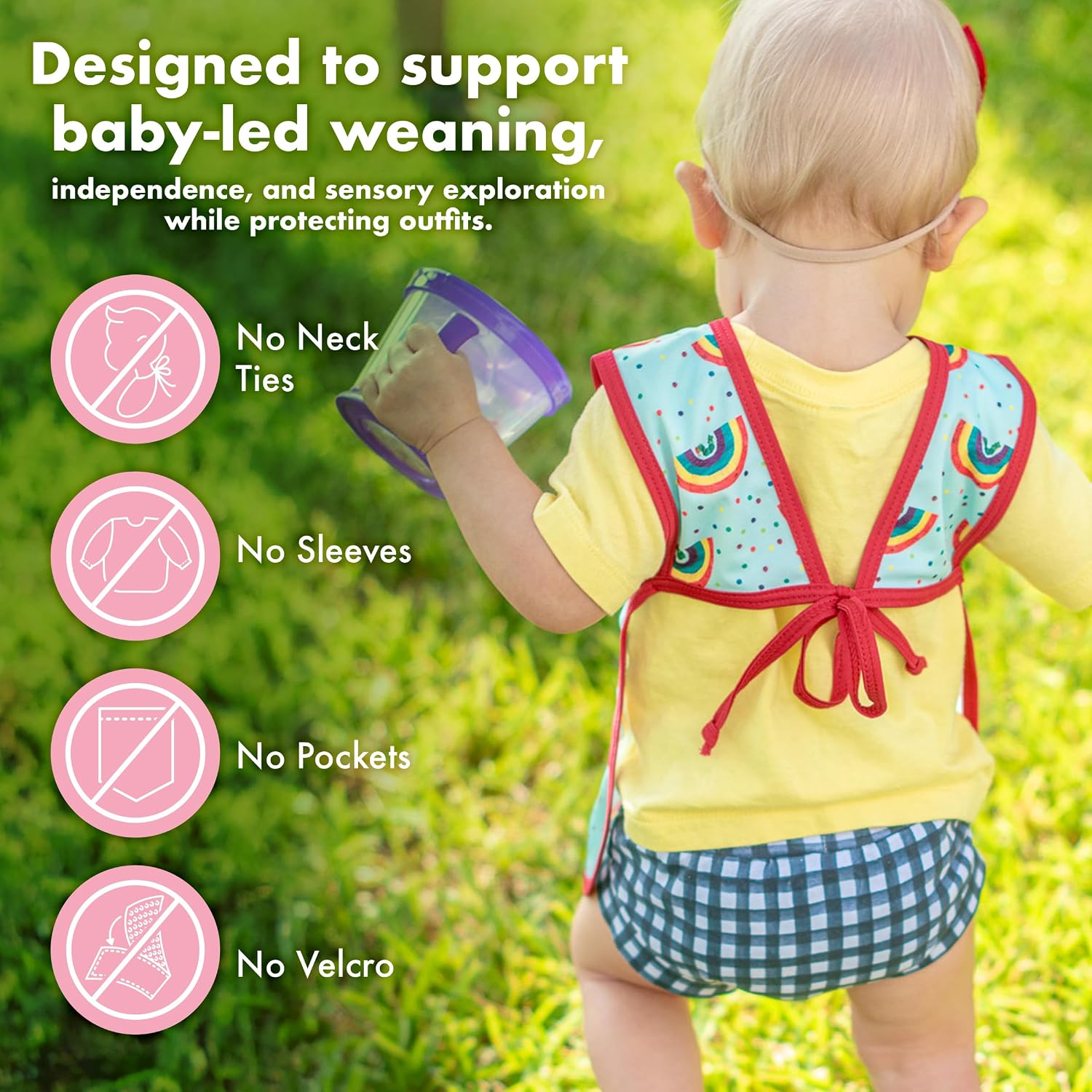 BapronBaby Eric Carle 5pc Gift Set - No Neck Tie Safer Bib - Baby & Toddler - Waterproof - PVC, BPA & Phthalate Free - 6m+