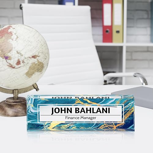 Miniatura 3 de Placa de nombre de escritorio personalizada, placa de nombre de acrílico para escritorio, decoración de escritorio de oficina para mujeres y