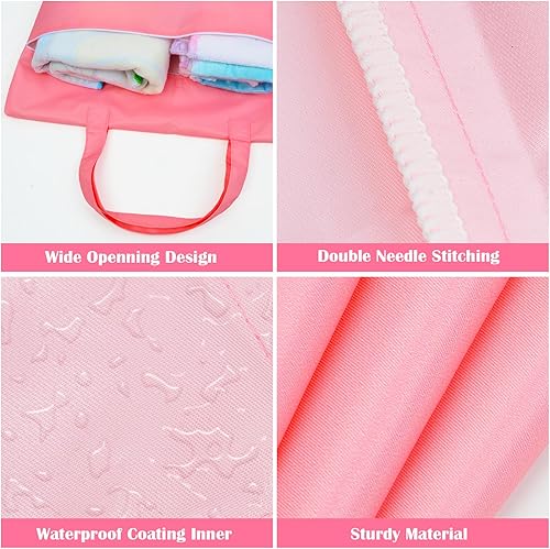 Miniatura 3 de Fiodrimy Bolsa grande de viaje para lavandería, lavable, impermeable, para ropa sucia, bolsa de entrenamiento para gimnasio, lavandería, ropa