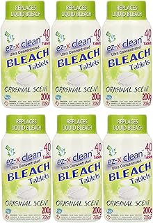EZ-X CLEAN Bleach Tablets Ultra Concentrated Water Activated for Laundry and Multipurpose Cleaning, Replaces Liquid Bleach