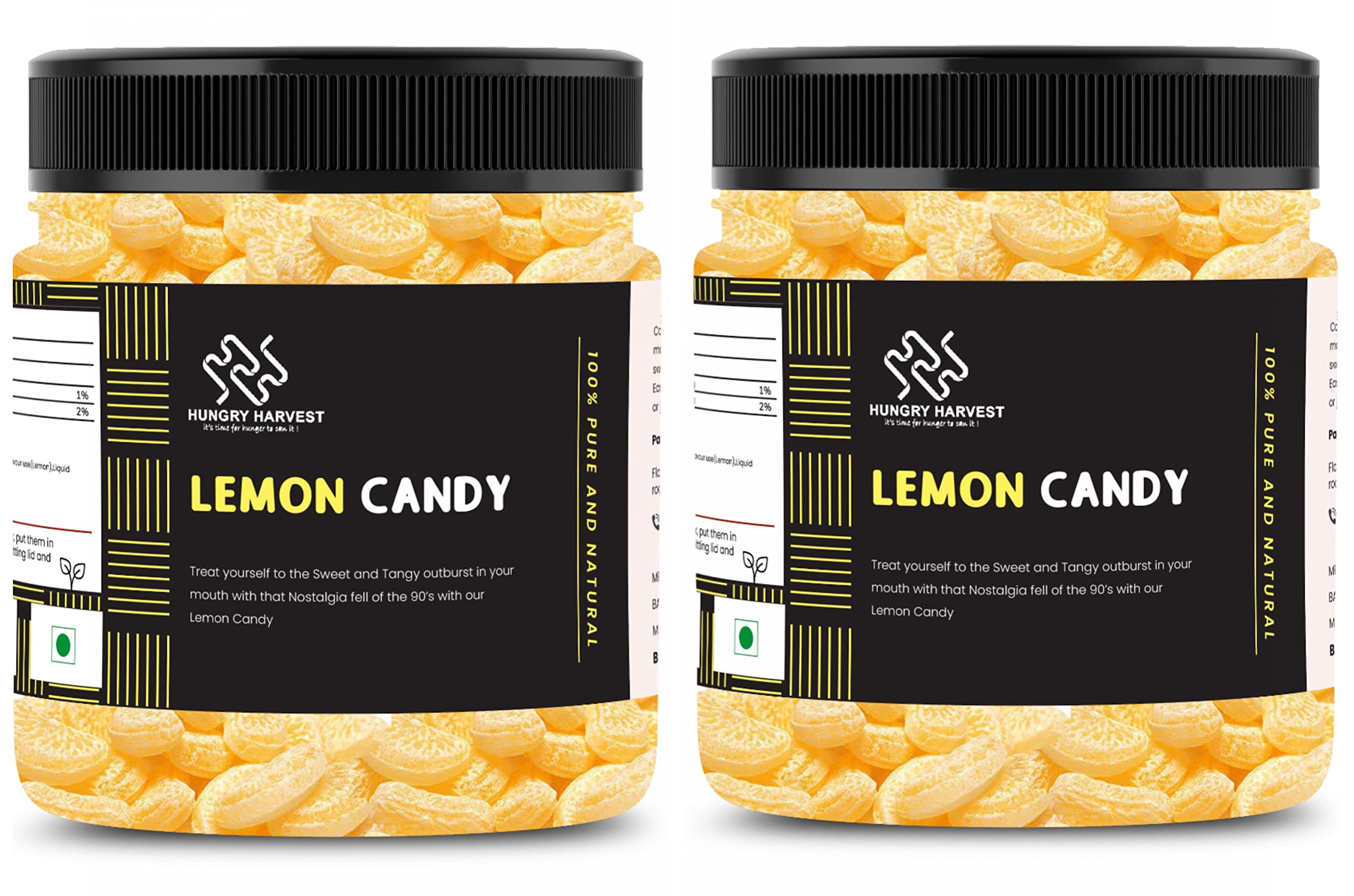 Hungry Harvest Lemon Candy (Lemon Flavour) |Tangy Lemon Candy [Jar Pack] (600 Grams (Pack of 2 of 300 Grams)) (B0B6GVHXBL) Amazon Price History, Amazon Price Tracker