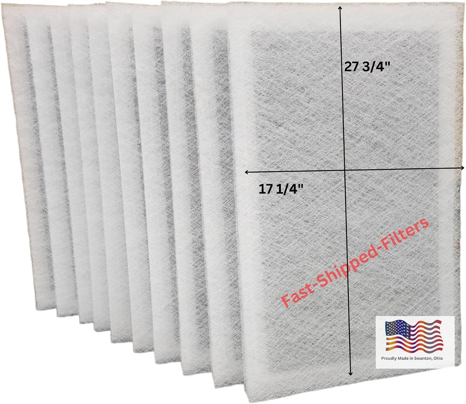 Fast-Shipped-Filters 10 Pack compatible with Dynamic V Bank 2000 electronic air cleaner replacement polarized filter pads White