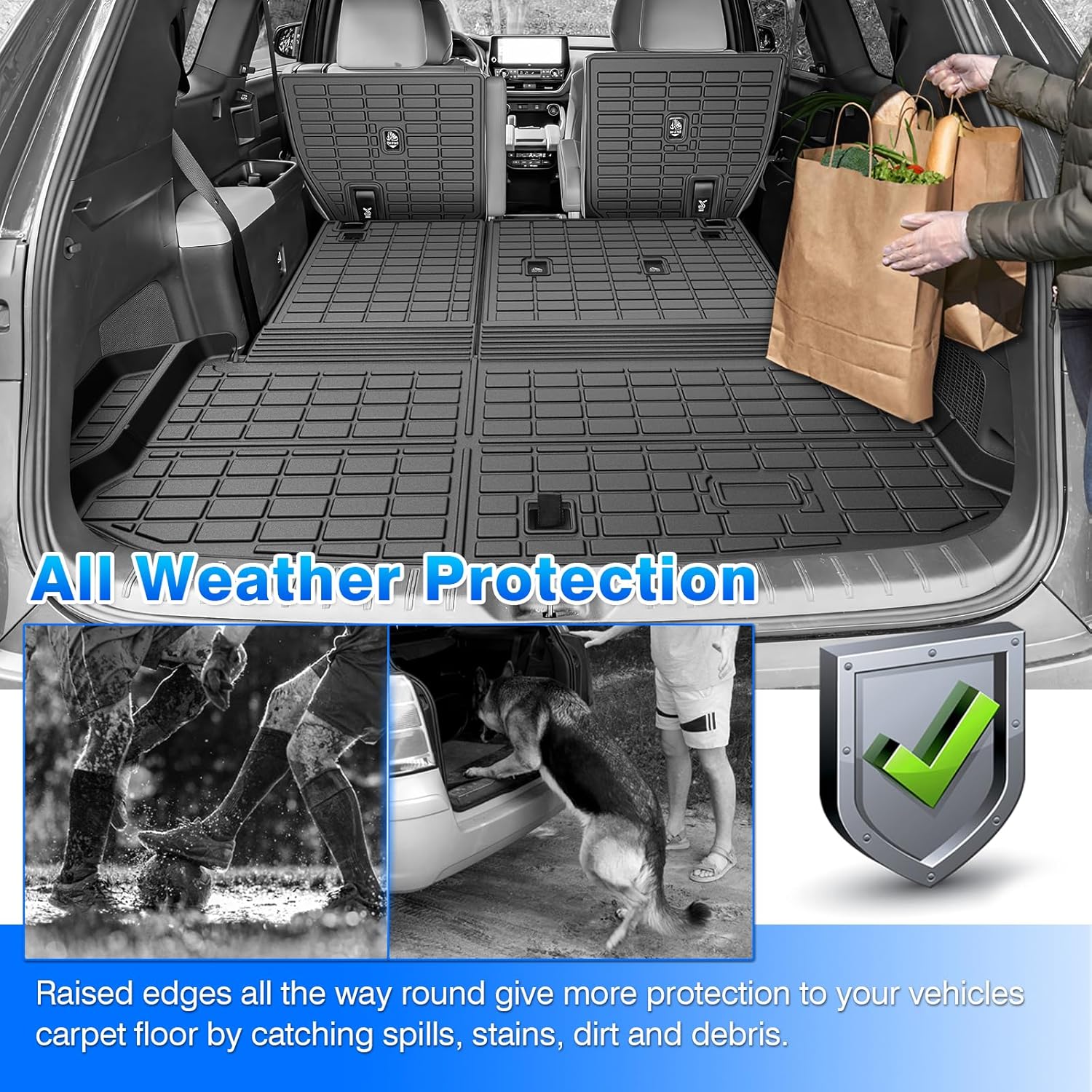 Grand Highlander Floor Mats - Car Mats for 2024-2026 Toyota Grand Highlander 7seats (Include Hybrid, Not for Grand Highlander LE), All Weather Cargo Liner for Grand Highlander Accessories