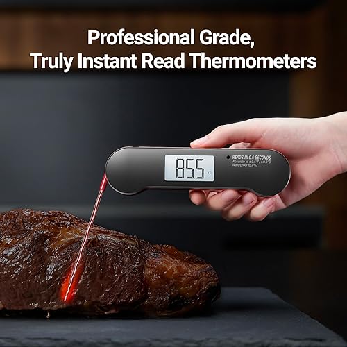 Miniatura 5 de ThermoMaven Termómetro digital de carne para parrilla  0.6 segundos de lectura instantánea con alta precisión, termómetro impermeable IP67 para