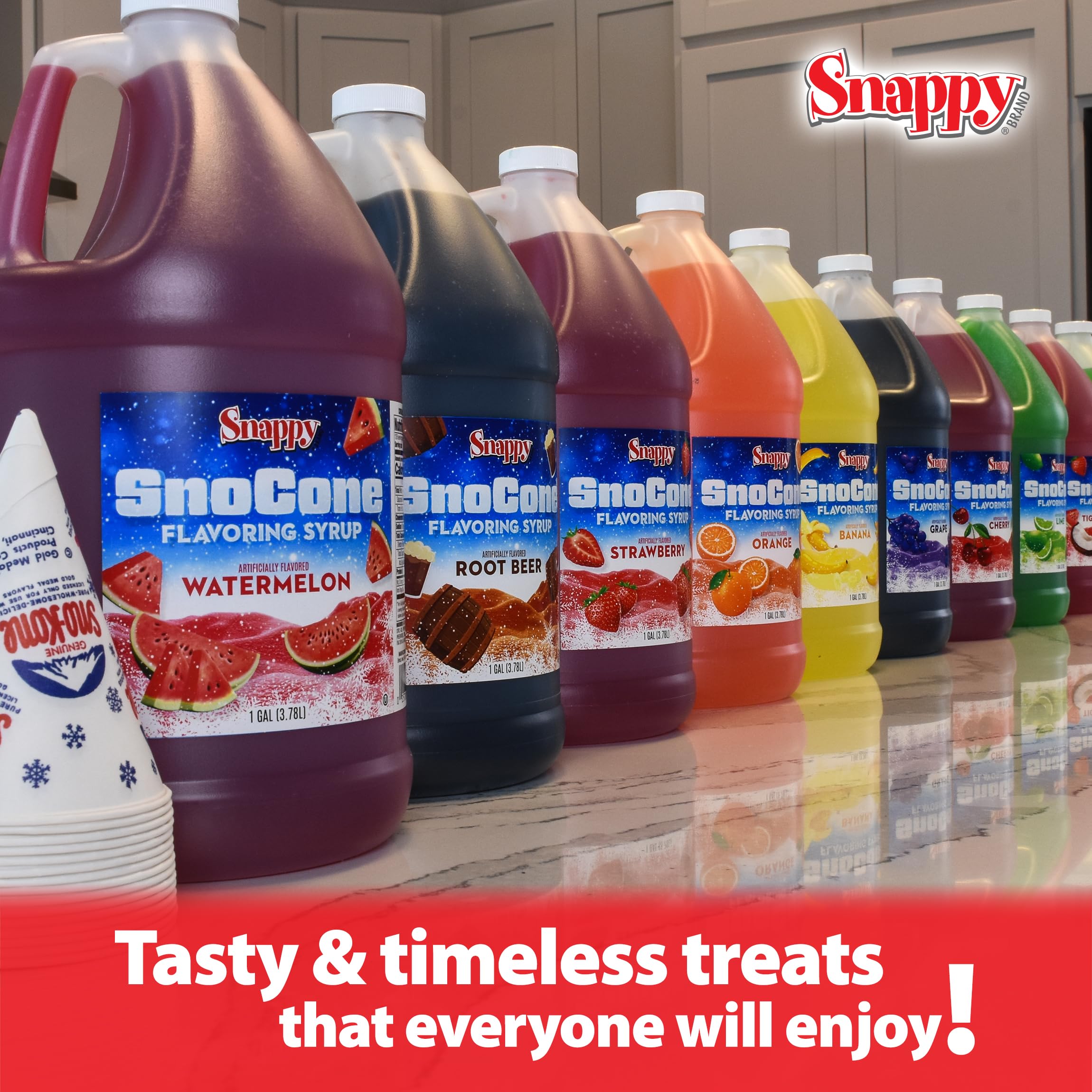 Amazon.com : Snappy Fruit Punch Sno Cone Syrup, 1 Gallon (128 oz