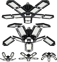 Vista 12 de Bombillas LED de garaje 2 unidades 180W 18000LM 6500K luz LED tienda con 6 más 1 paneles deformables sótano granero luces de techo para E26/E27