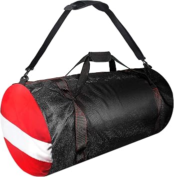 30" Mesh Dive Gear Bag Quick-Dry Scuba & Snorkeling Duffel for Fins, Mask, Wetsuit Durable Large Mesh Dive Bag with Shoulder Strap for Boat, Shore & Beach