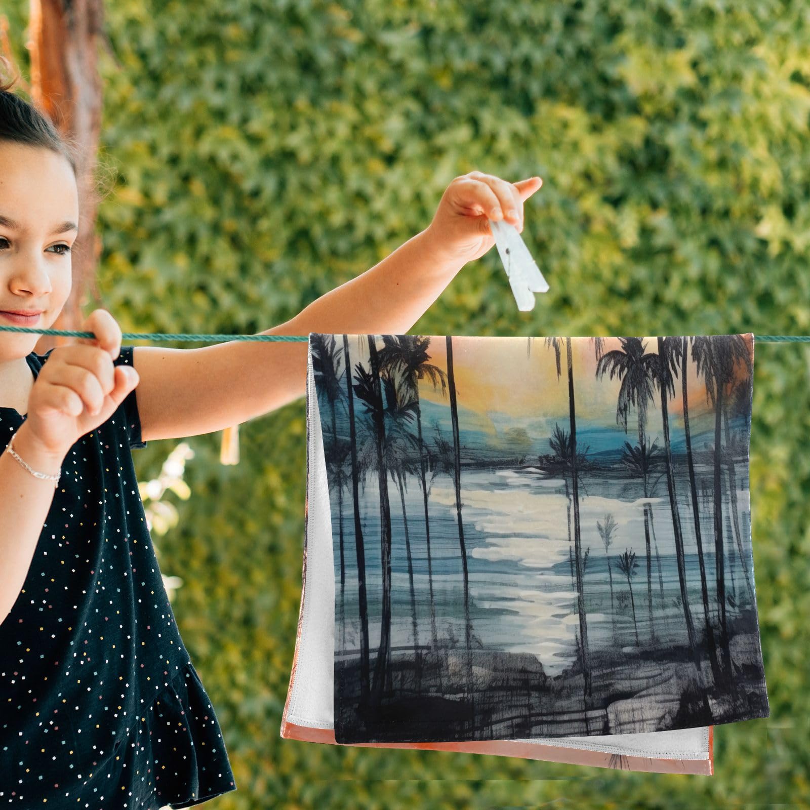 Amazon.com: Haskirky Palm Tree 2 Pack Bath Towel Set,Super