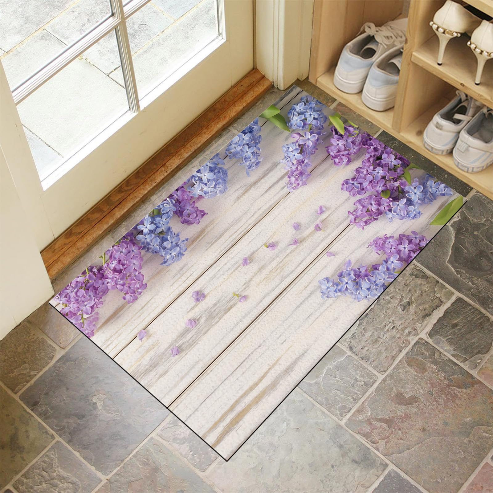 Tapis entrée imperméable lavable anti-salissure de 50x80 cm
