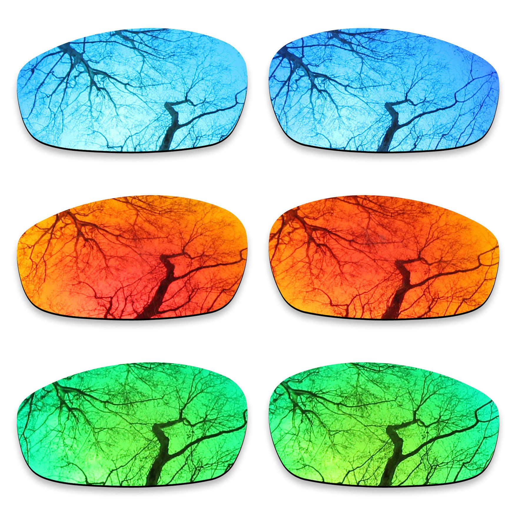 ToughAsNails 3 Pair Polarized Replacement Lenses for Oakley Split Jacket Pack-IFE4