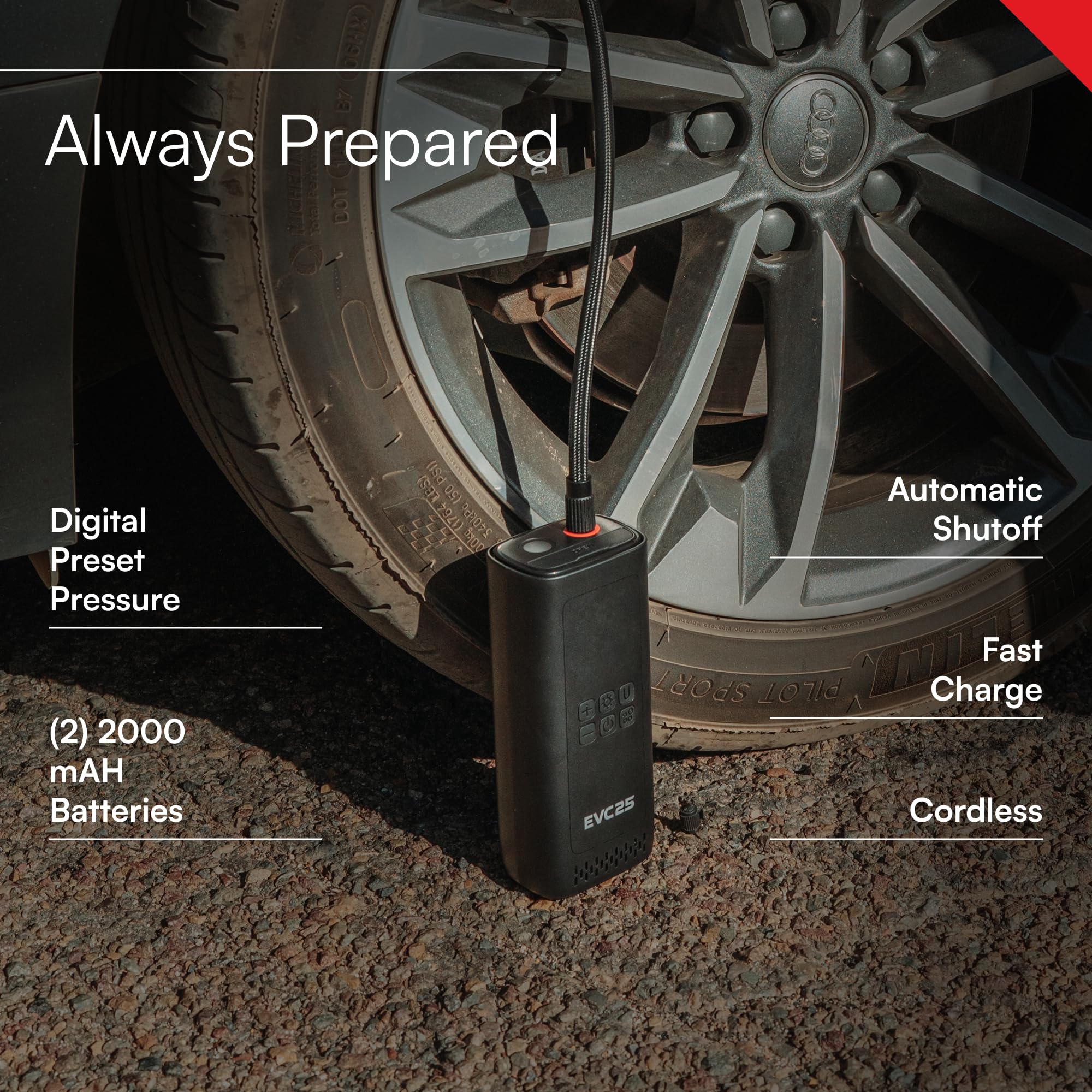 Viair Every Vehicle Carry EVC25 - rechargeable portable compressor - LED gauge w preset - Tire Inflator ideal — view 4