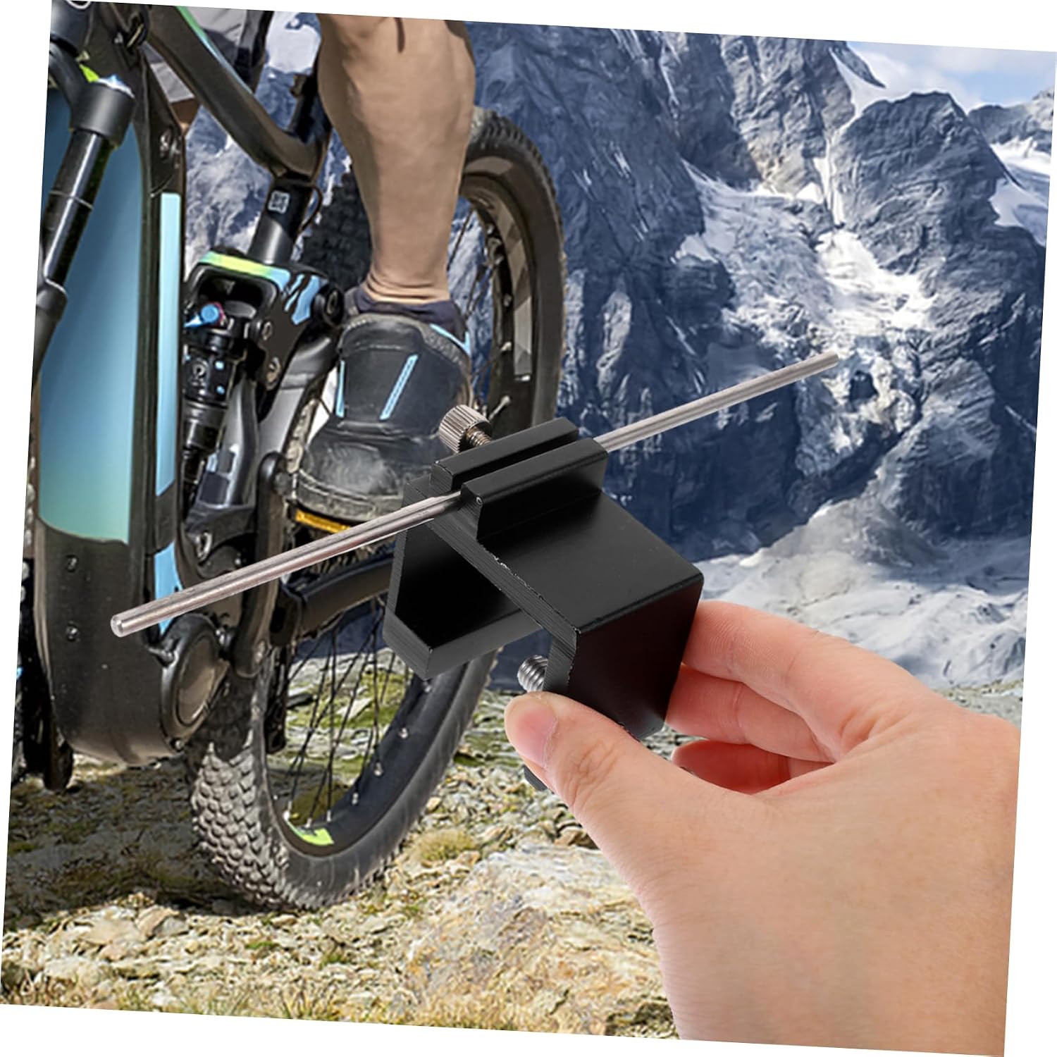 ULTECHNOVO Motorcycle Chain Alignment Tool Heavy Duty Adjuster for Atv Motorcycle Maintenance Precise Chain Axle Alignment Design Optimizes Performance and Longevity