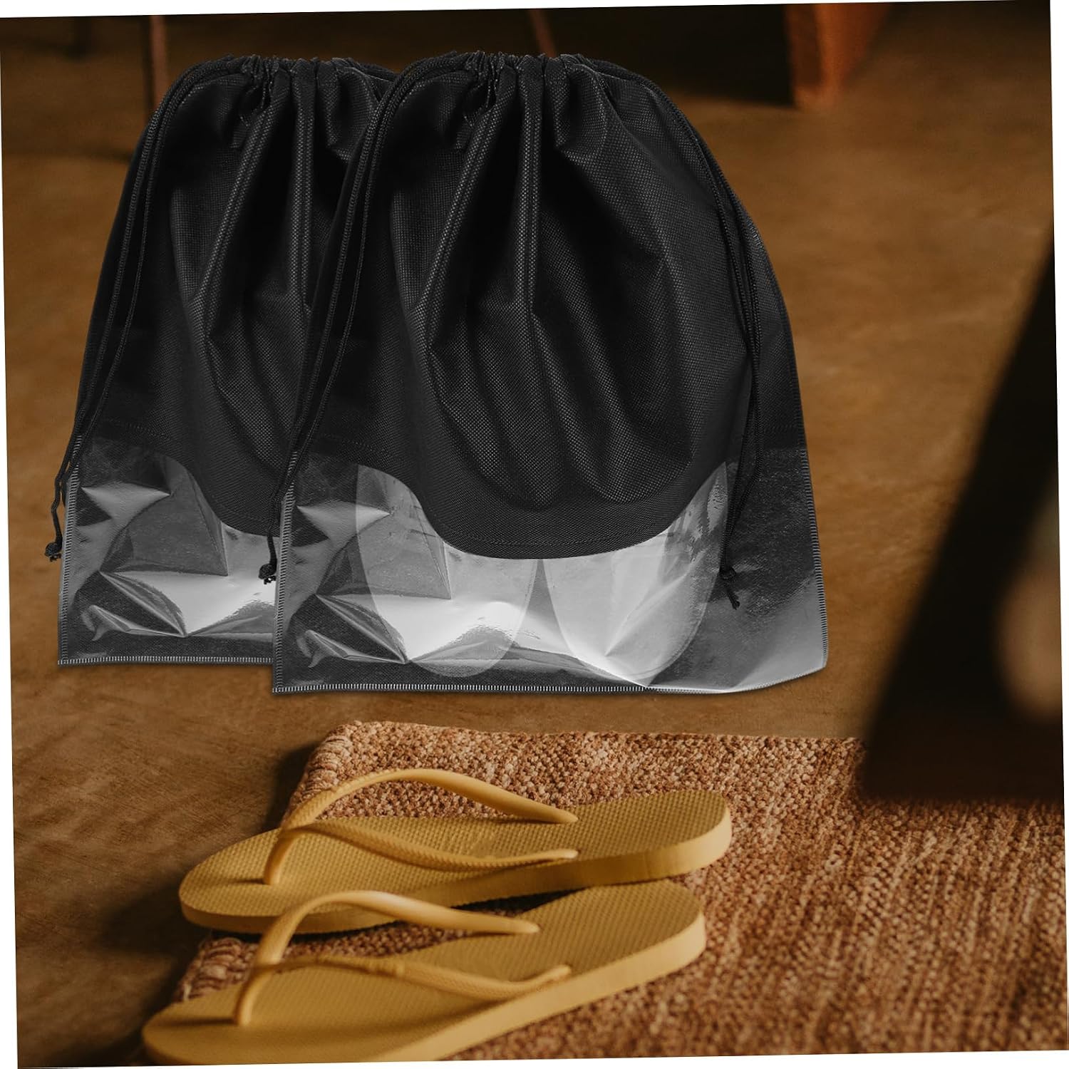 Baluue 6pcs Window Drawstring Shoe Bags Organizer for Travel Storage and of Shoes Makeup Tools and Accessories