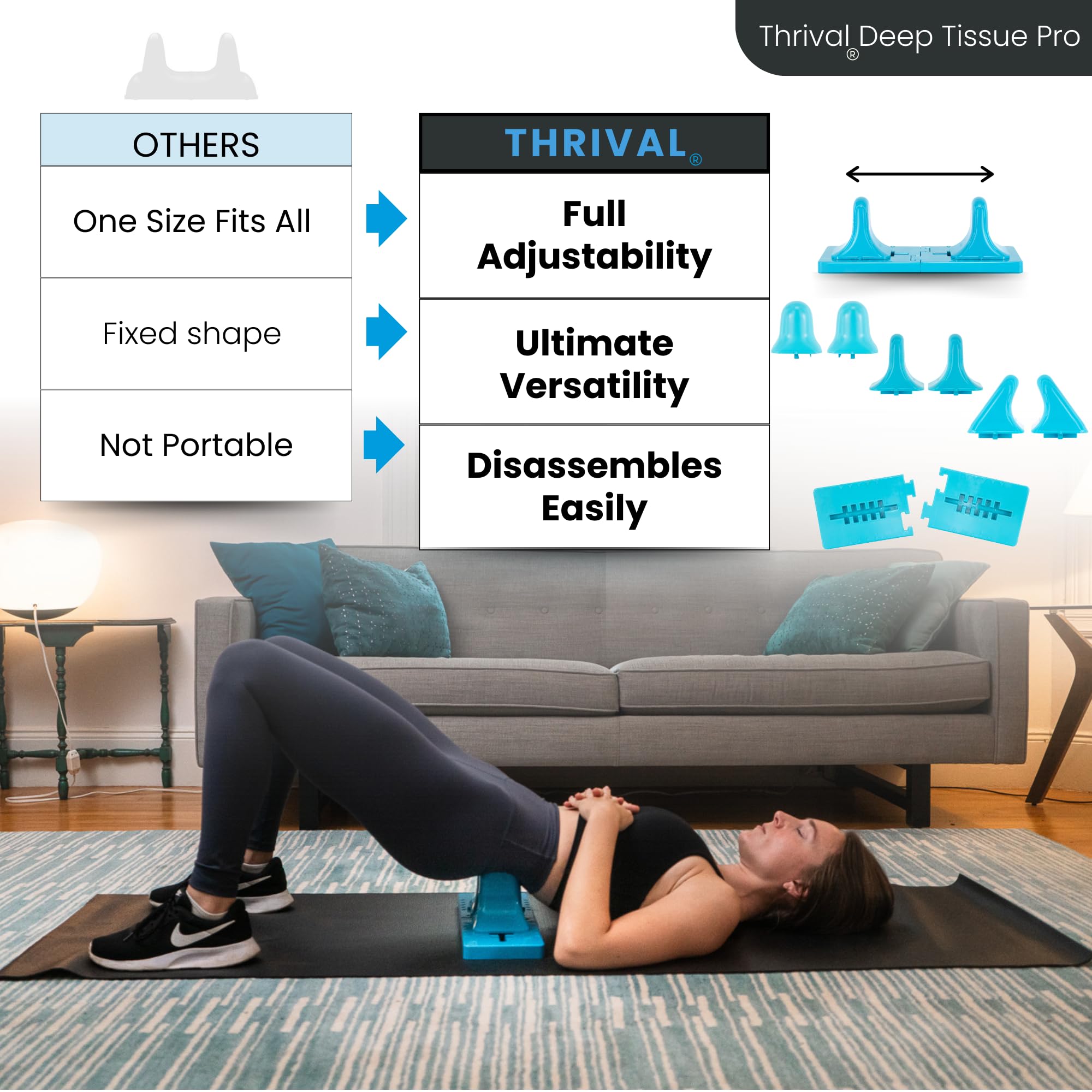 Thrival Deep Tissue Massage Tool - Psoas Release -5 Thrival Deep Tissue Massage Tool - Psoas Release -5