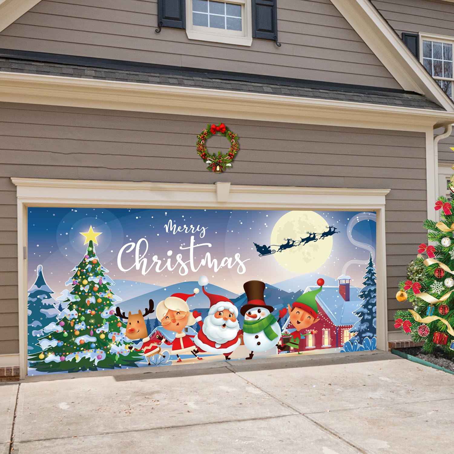 Garage Door Banner, 6x13 Feet, with Copper Grommets and Rope - Image 3