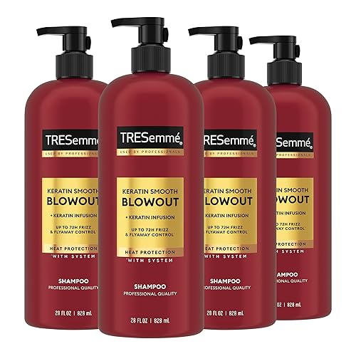 TRESemmé Champú 4 unidades de queratina suave transformando cabello rebelde, formulado con disciplina laminar, 28 onzas líquidas