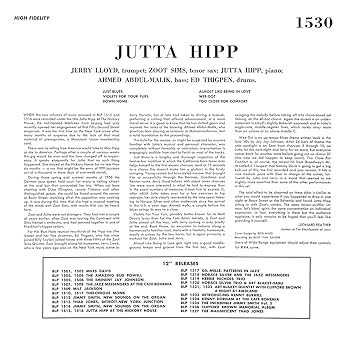 Jutta Hipp With Zoot Sims / UA青白レーベル Jutta Hipp With Zoot Sims / UA青白レーベル JUTTA HIPP/with