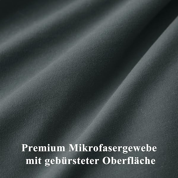 Aisbo Cushion Cover 30 x 50 cm, Grey, Set of 2 - Pillowcases 30 x 50 cm, Anthracite with Microfibre Zip, Oeko-Tex Cushion Cov - 4