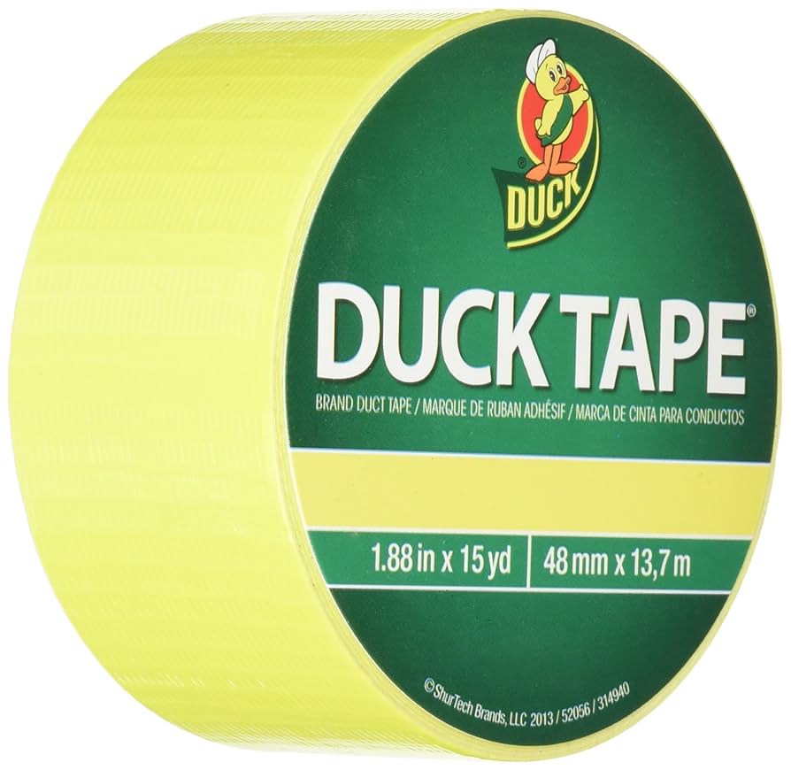 Duck - 1061070 Tape Colored Duct Tape, 1.88 in x 15 yd, Neon
