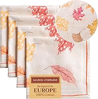Vista 23 de Maison d' Hermine Servilletas de tela 100% algodón peinado de alta calidad, decorativas, lavables, juego de 4 servilletas para el hogar, cocina