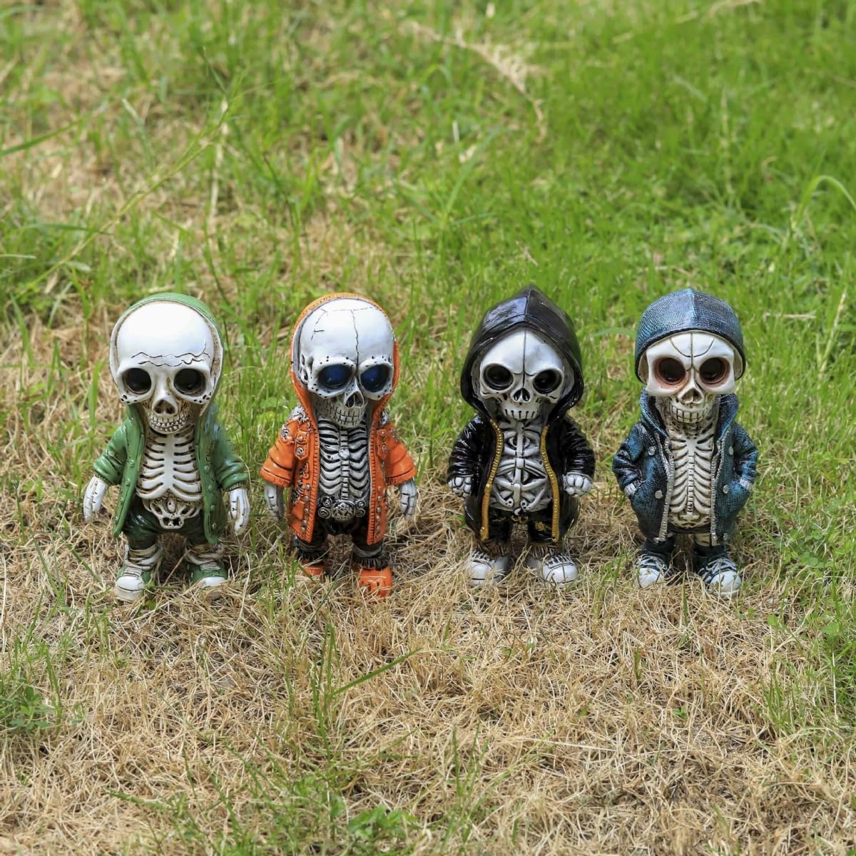 Gotycka figurka dekoracyjna z żywicy, 15 cm, dekoracja biurka, do domu, biura, kolekcji, przerażająca dekoracja przez cały rok (ABCD)