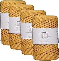 Vista 87 de Makromecity, Cordón de macramé de un solo hilo de 3 mm x 100 yardas (300 pies) Hilo de algodón azul marino de 3 mm de un solo hilo para arte