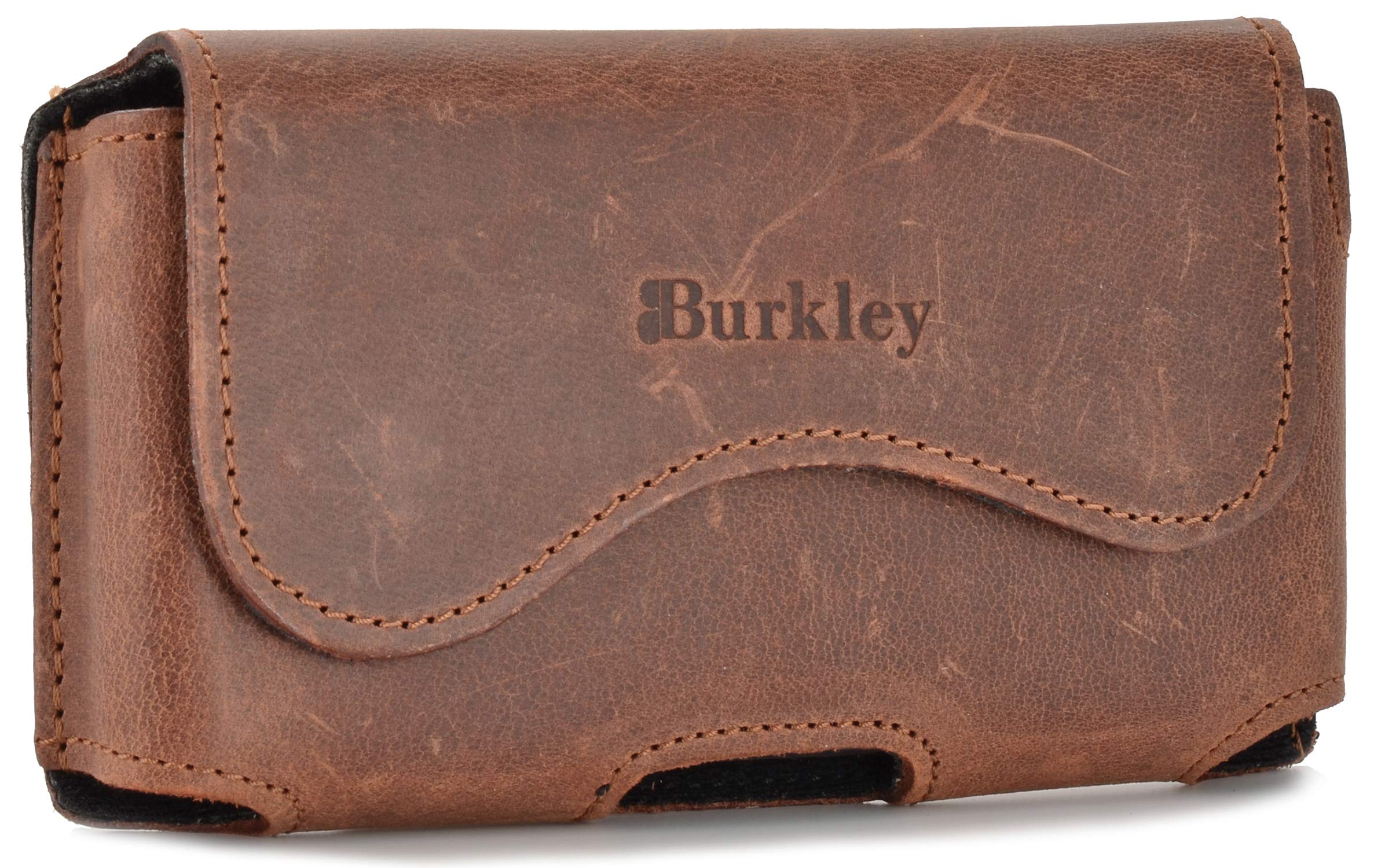 BurkleyBelt Case for Samsung Galaxy S10 Mobile Phone Case Holster Protective Case Suitable for Galaxy S10 Case with Belt Loop (Vertical/Antique Brown)