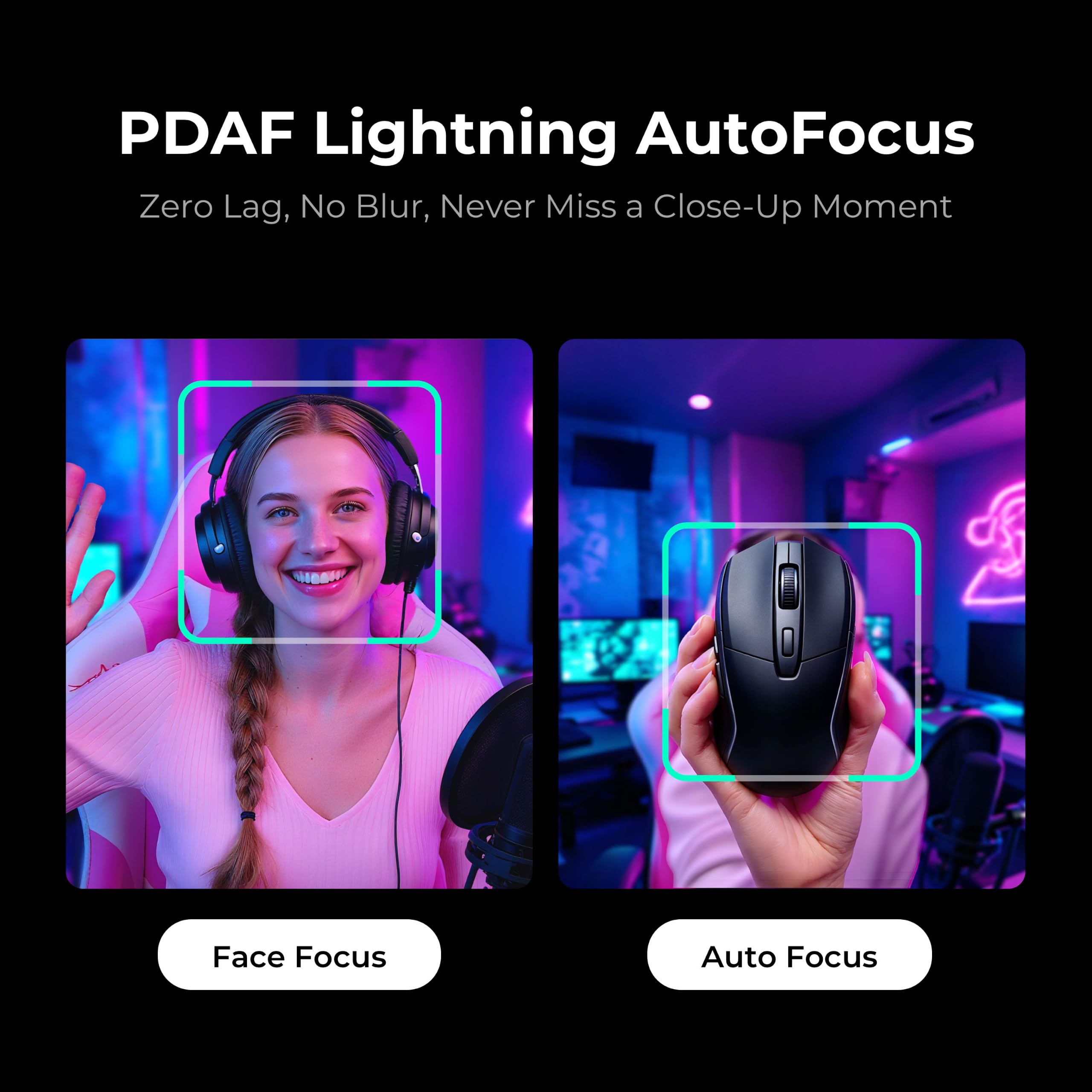 YOLOLIV YoloCam S3, webcam per streaming 4K, autofocus PDAF | Sensore da 1/1,3", zoom 4x, magnetico, per creatori di contenuti, streamer, podcaster, riunioni, videochiamate (Mac/PC)