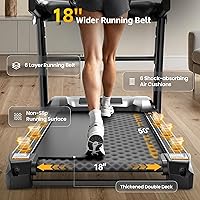 Vista 4 de Cinta de correr plegable con capacidad de 400 lbs para el hogar con inclinación del 15%, cinta de correr de 5.0 HP para hacer ejercicio, 0.6–10 MPH