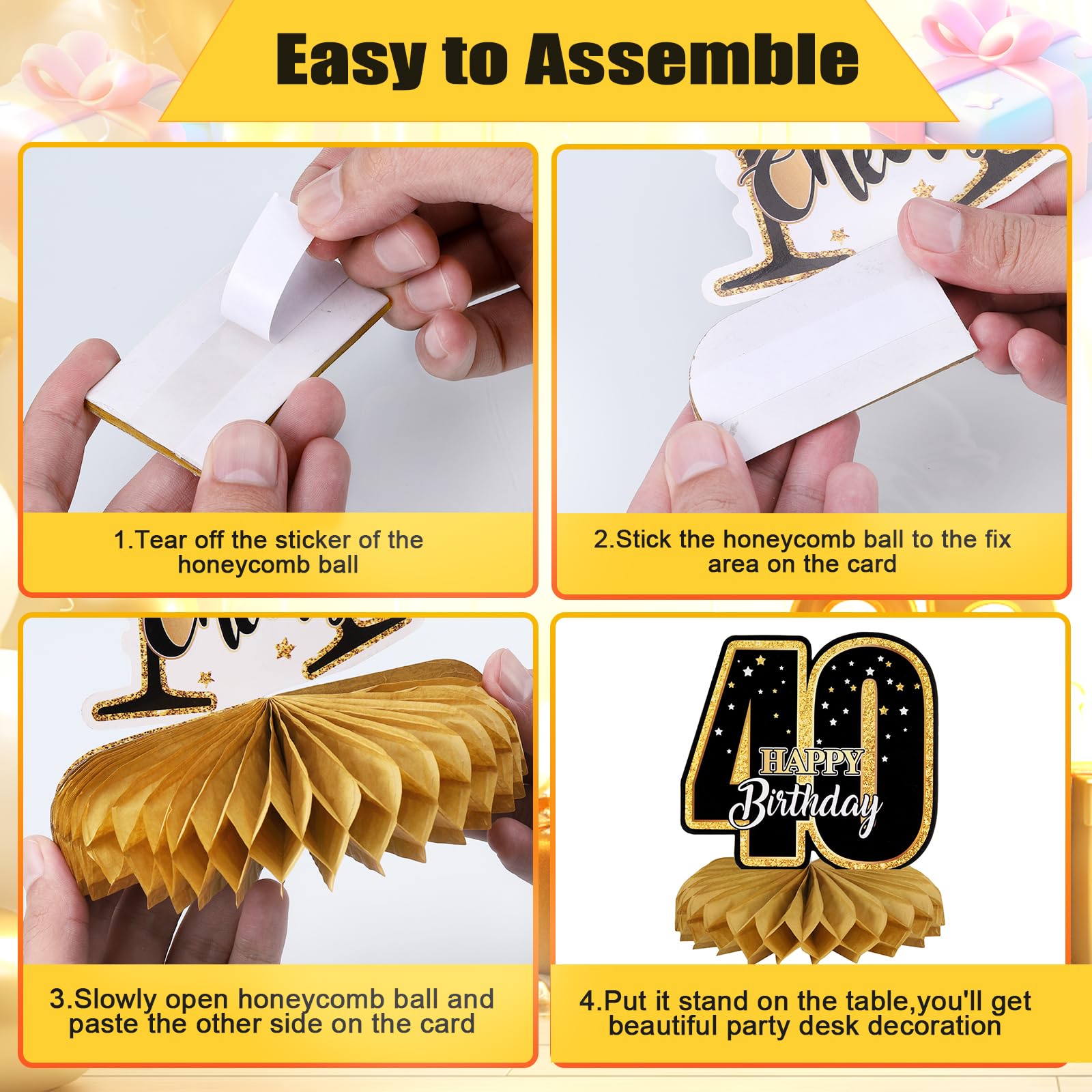 Décorations En Nid D'abeille De L'année Centres De Table En Nid D'abeille Fournitures De