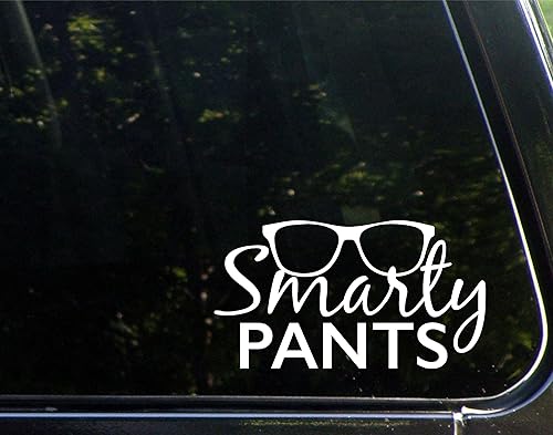 Smarty Pants – 7" X 3 – 3/4" – Vinilo Die Cut Decal/Bumper Sticker para Windows, coches, camiones, Laptops, etc.